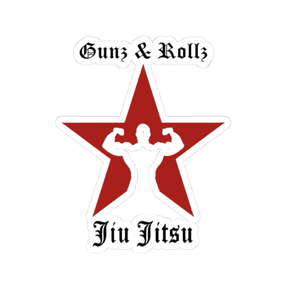 Gunz & Rollz Jiu Jitsu Kiss-Cut Stickers – Motivational Martial Arts Decals | Durable Laptop, Water Bottle & Gear Decor