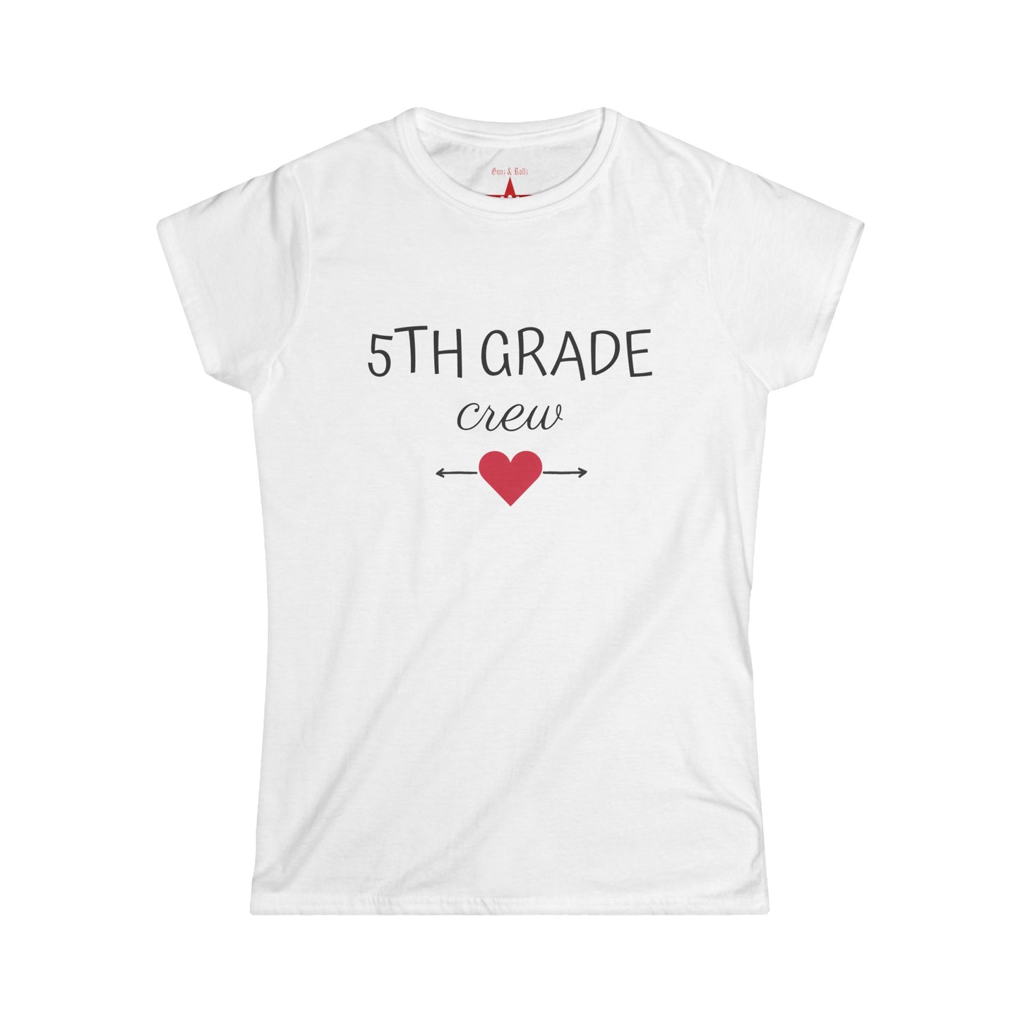 5th Grade Crew Women's Tee, Softstyle T-Shirt, Teacher Gift, Back to School Shirt, Class Reunion Apparel, Student Tribute Top