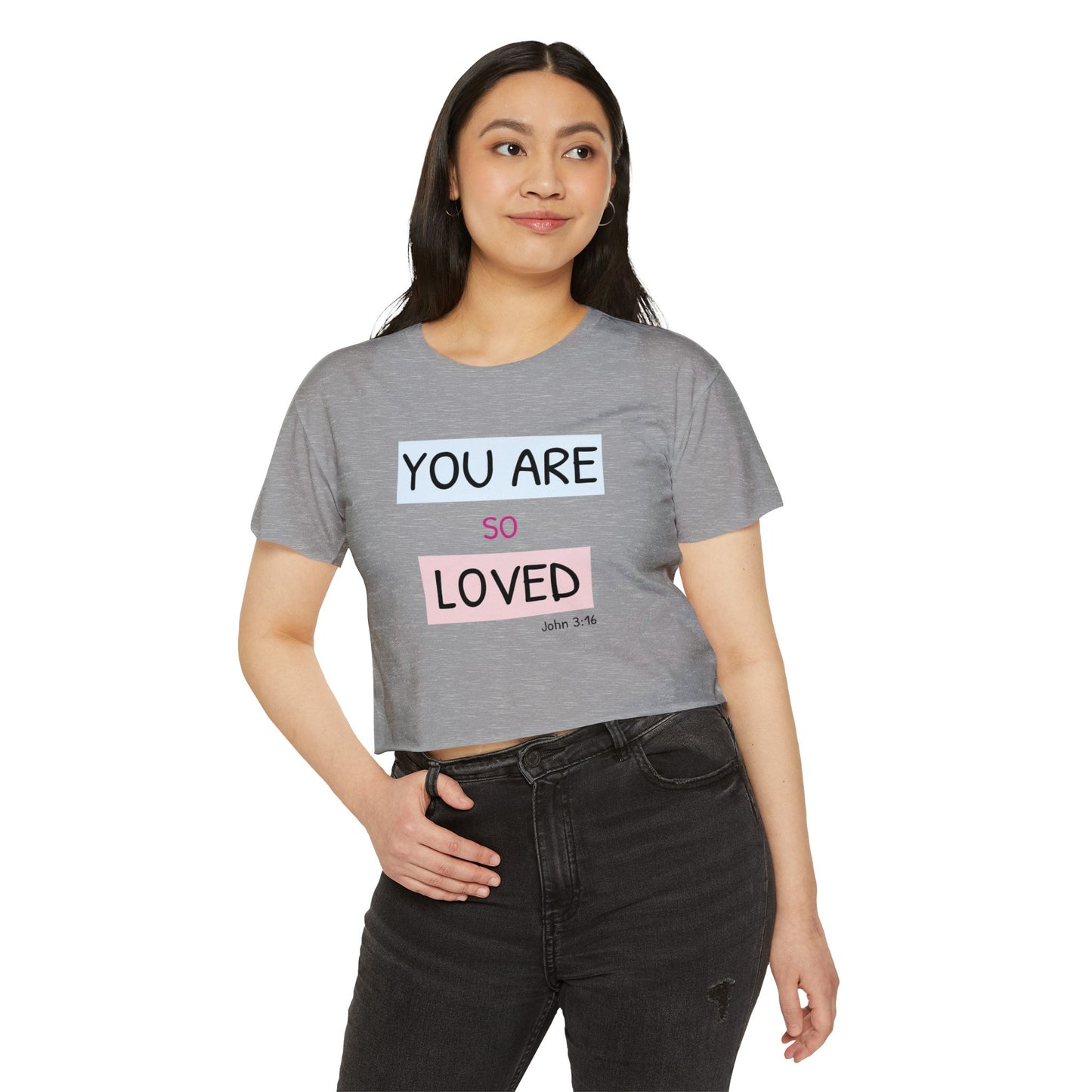 You Are Loved Women’s Christian Crop Top – Inspirational Praise Tee, Festival & Summer Gift