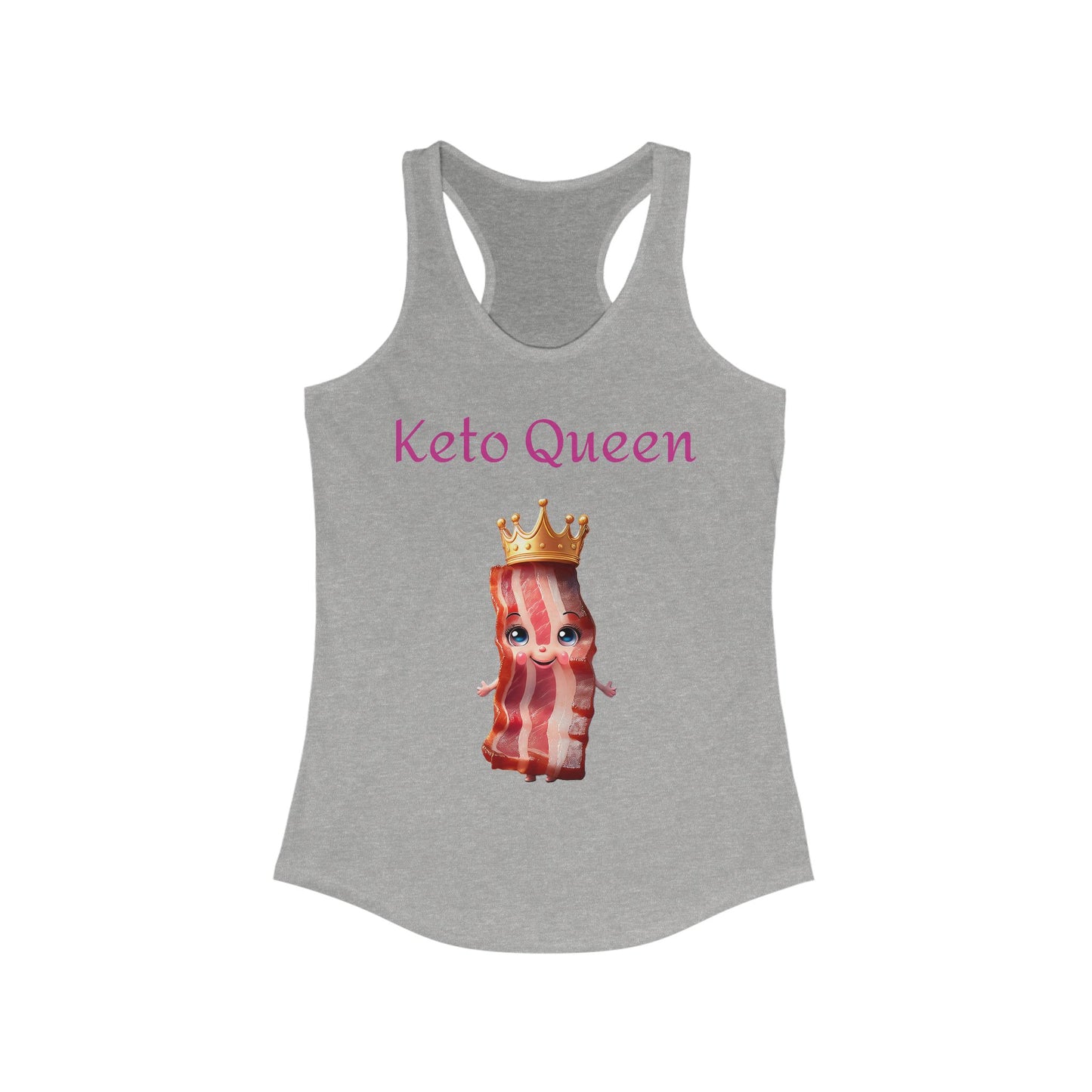 Keto Queen Women’s Racerback Tank Top – Fun Fitness & Foodie Workout Shirt | Lightweight Summer Gym Apparel
