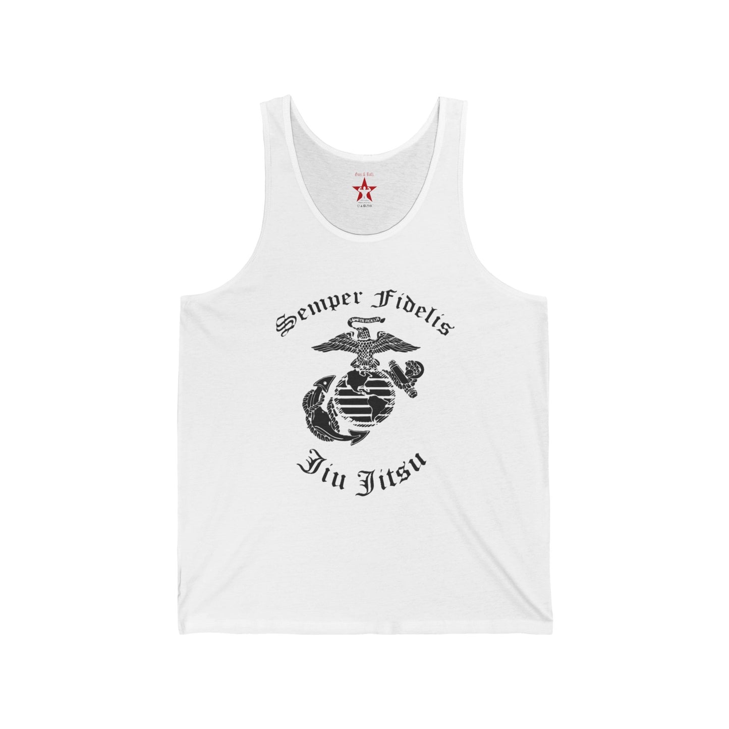 Semper Fidelis Jiu Jitsu Unisex Jersey Tank – Marine BJJ Training Shirt | Lightweight Summer Muscle Tee for Martial Arts Enthusiasts