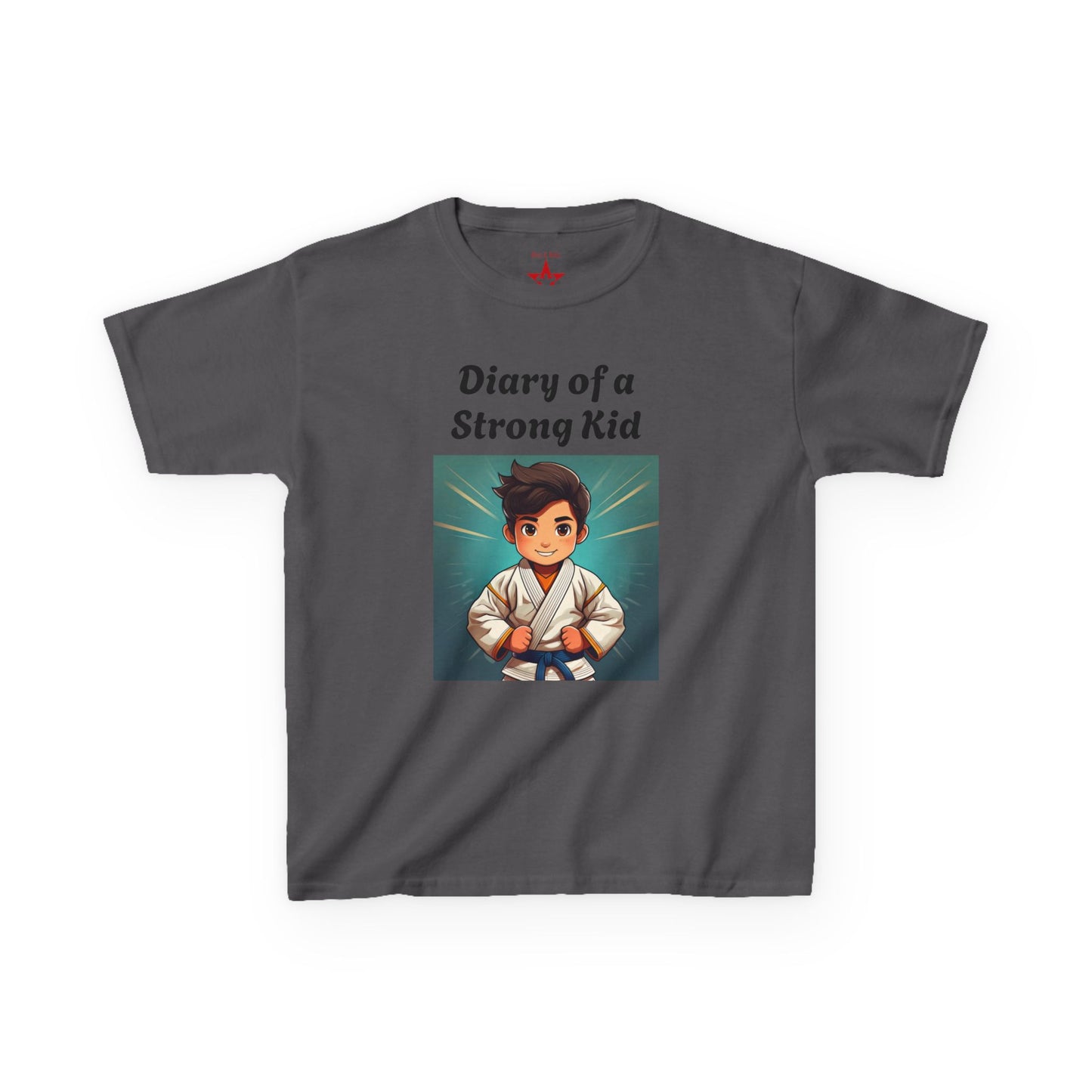 Kids Motivational Tee - Diary of a Strong Kid | No Wimps Around Here!