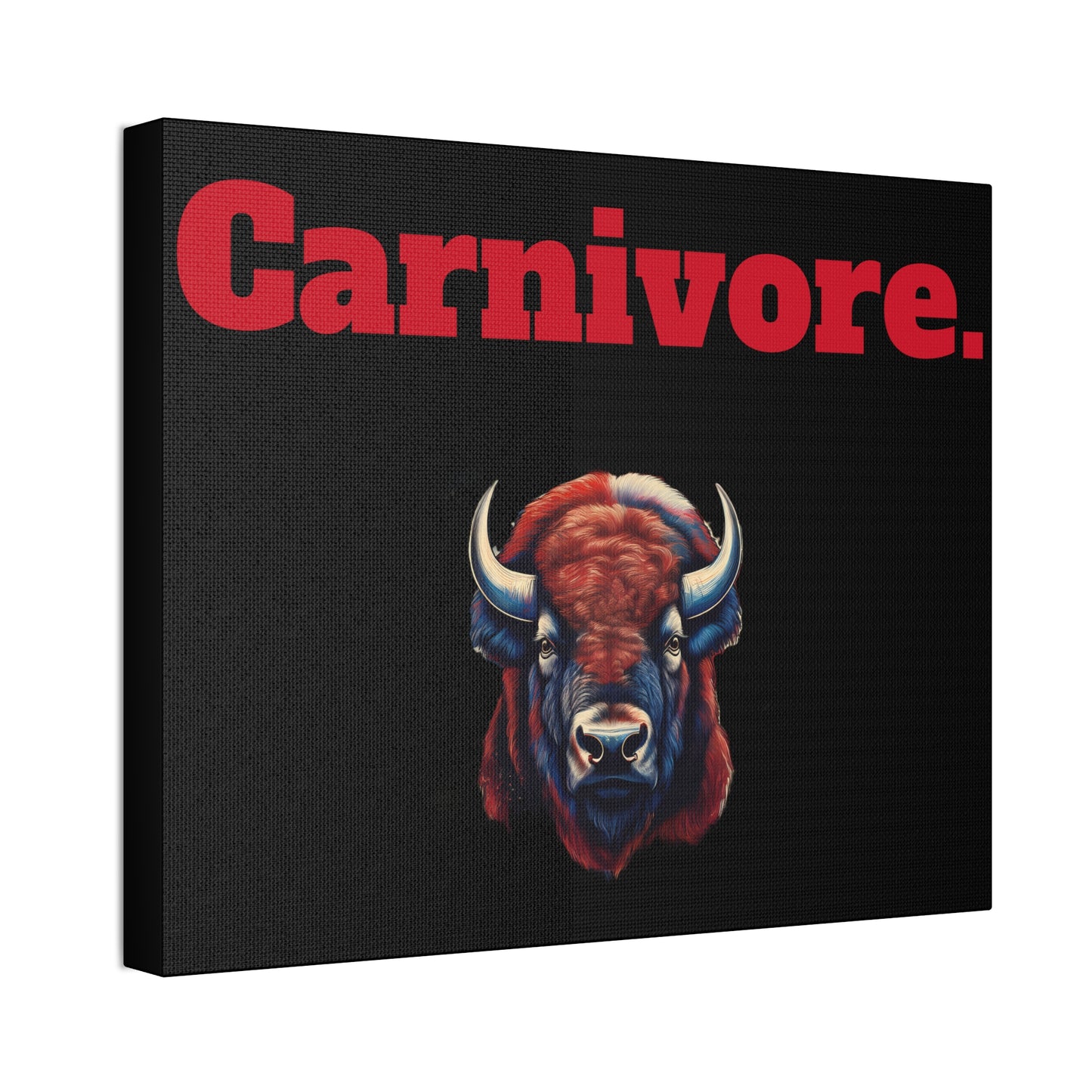 Carnivore Wall Art Canvas – Bold Bison Design for Meat Lovers | Unique Home & Man Cave Decor