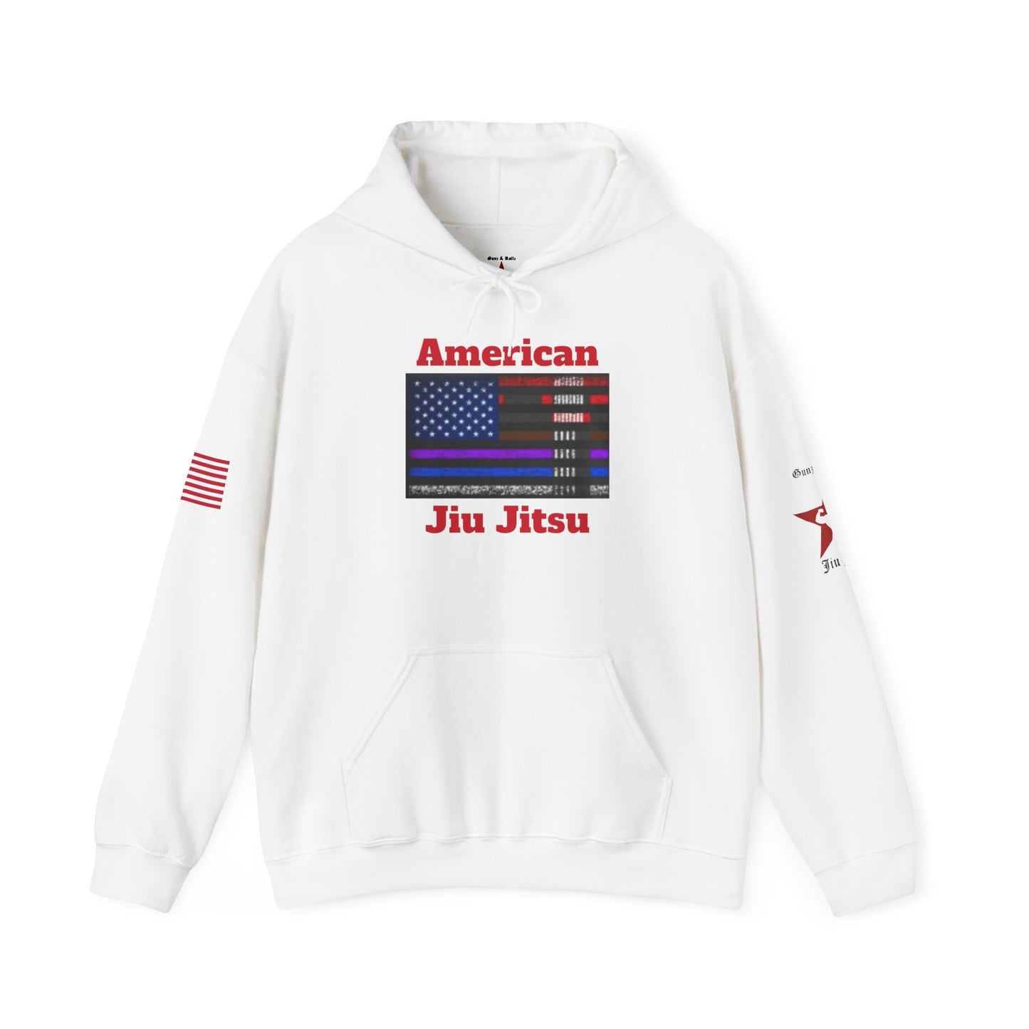 American Jiu Jitsu Unisex Hoodie – Patriotic Flag Sweatshirt for Everyday Comfort