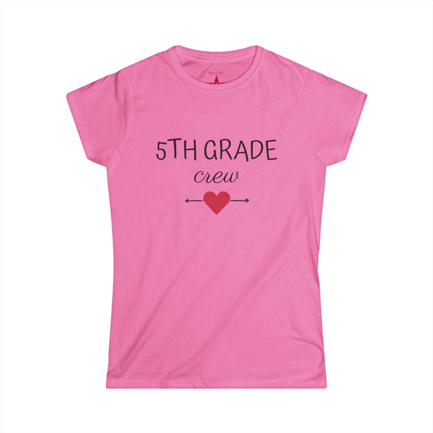 5th Grade Crew Women's Tee, Softstyle T-Shirt, Teacher Gift, Back to School Shirt, Class Reunion Apparel, Student Tribute Top