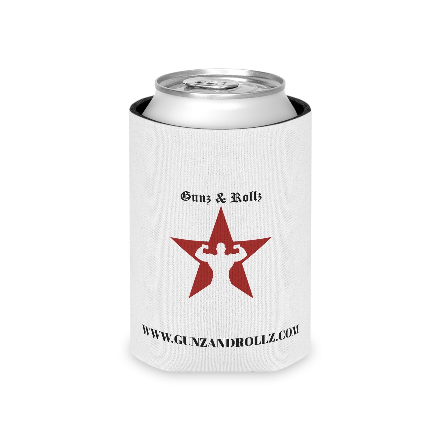 Gunz & Rollz Can Cooler - Fitness Themed Beverage Holder
