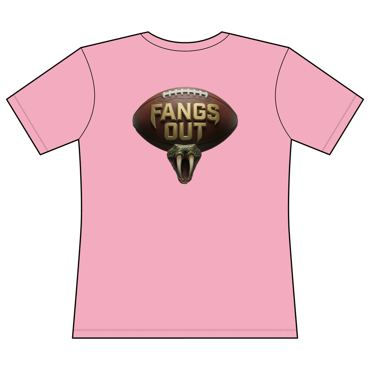 10u Copperheads Women's Football Tee — “Fangs Out” Performance Short Sleeve Shirt