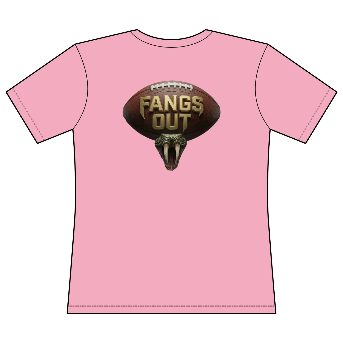 Copperheads Women's Football Tee — “Fangs Out” Performance Short Sleeve Shirt