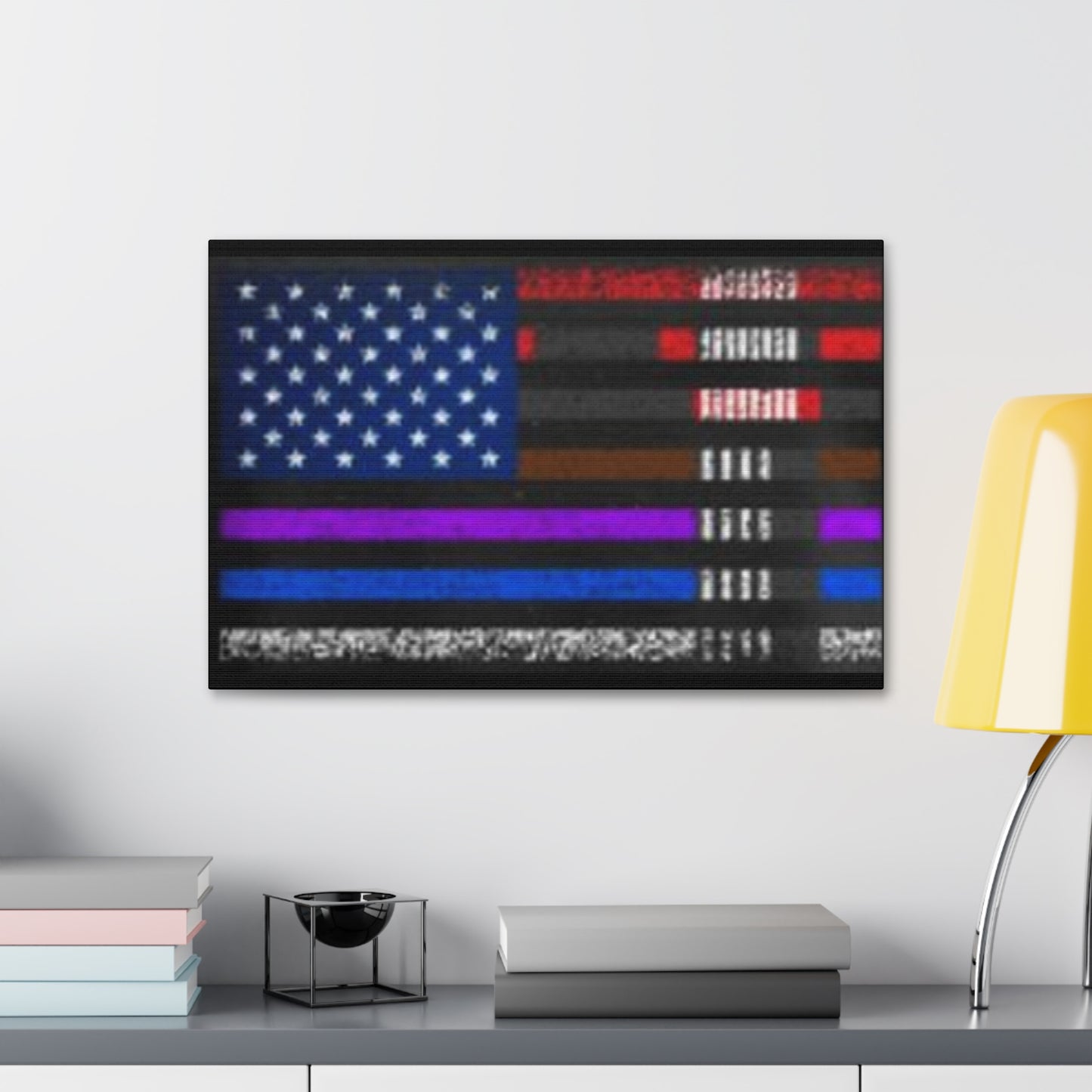 Patriotic Jiu Jitsu Canvas Wall Art – Distressed American Flag Decor | Martial Arts Home & Gym Accent