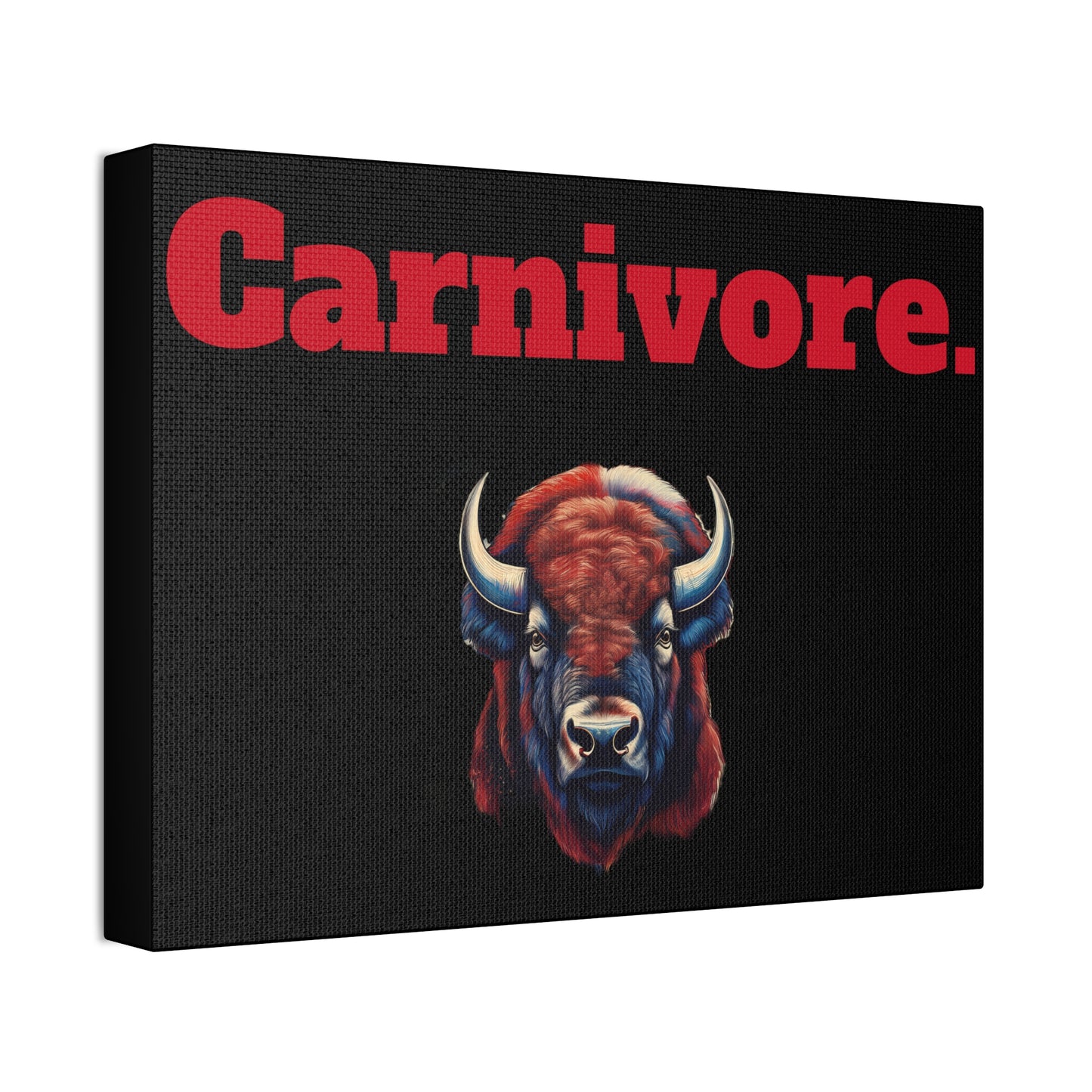 Carnivore Wall Art Canvas – Bold Bison Design for Meat Lovers | Unique Home & Man Cave Decor