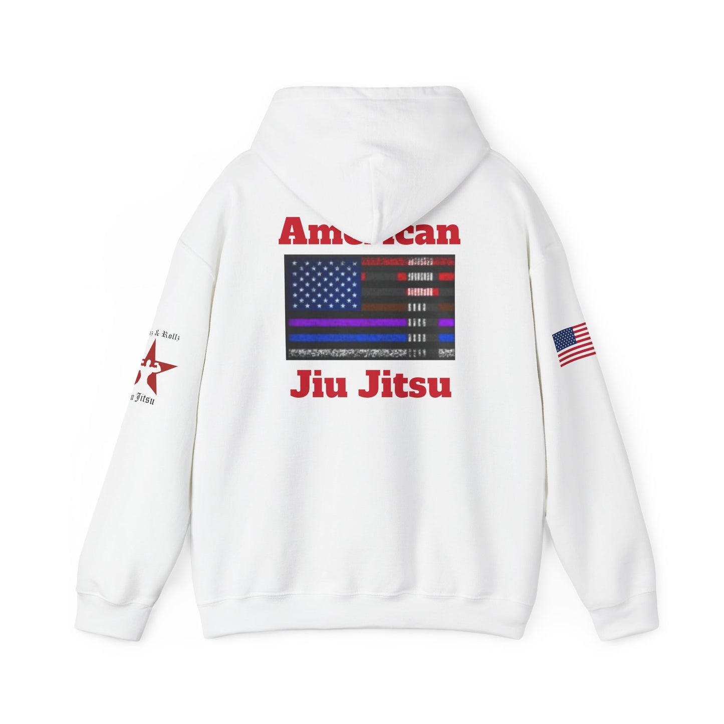 American Jiu Jitsu Unisex Hoodie – Patriotic Flag Sweatshirt for Everyday Comfort