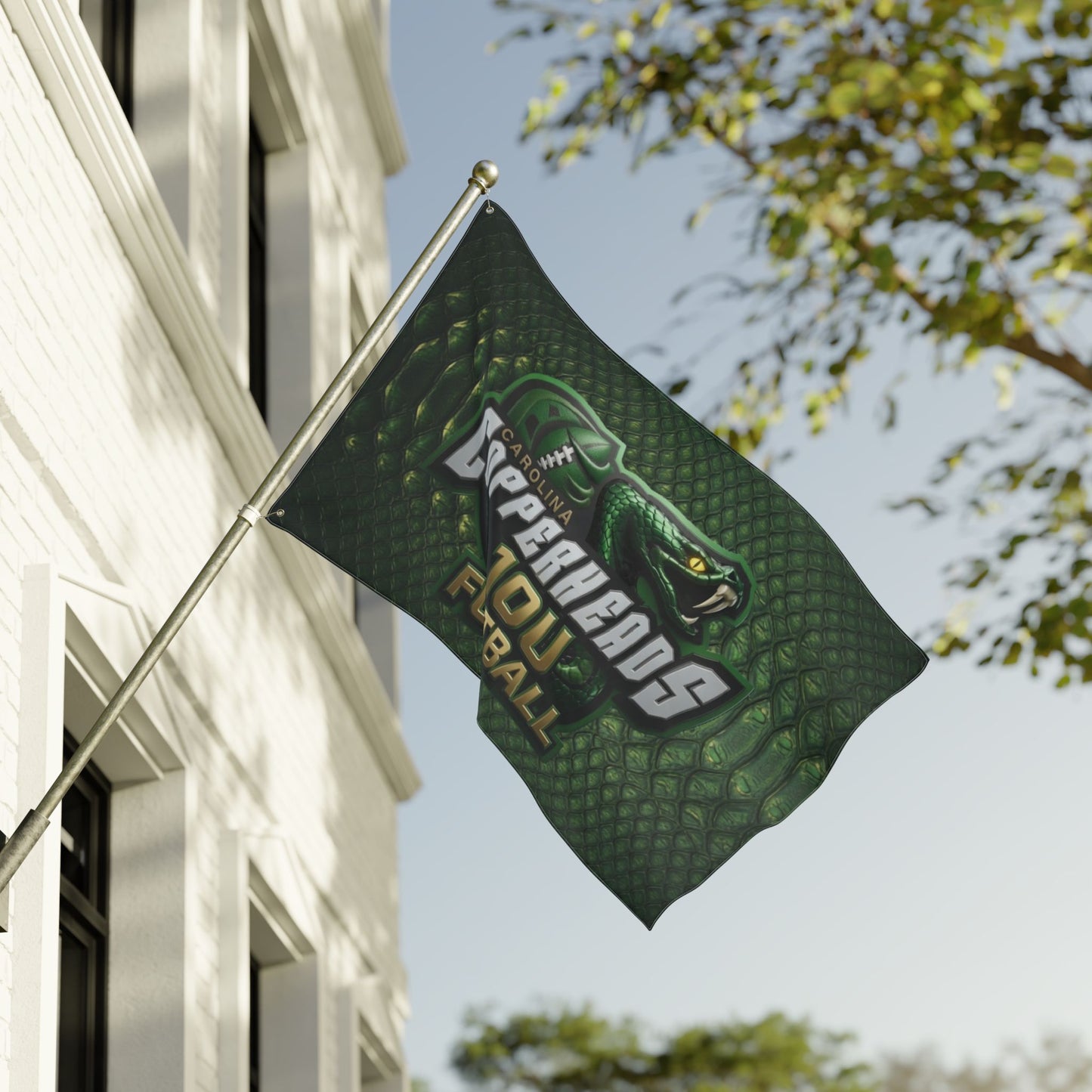 Carolina Copperheads Double Sided Flag, Sports Flag, Team Pride Decor, Game Day Decoration, Fan Flag, Outdoor Banner