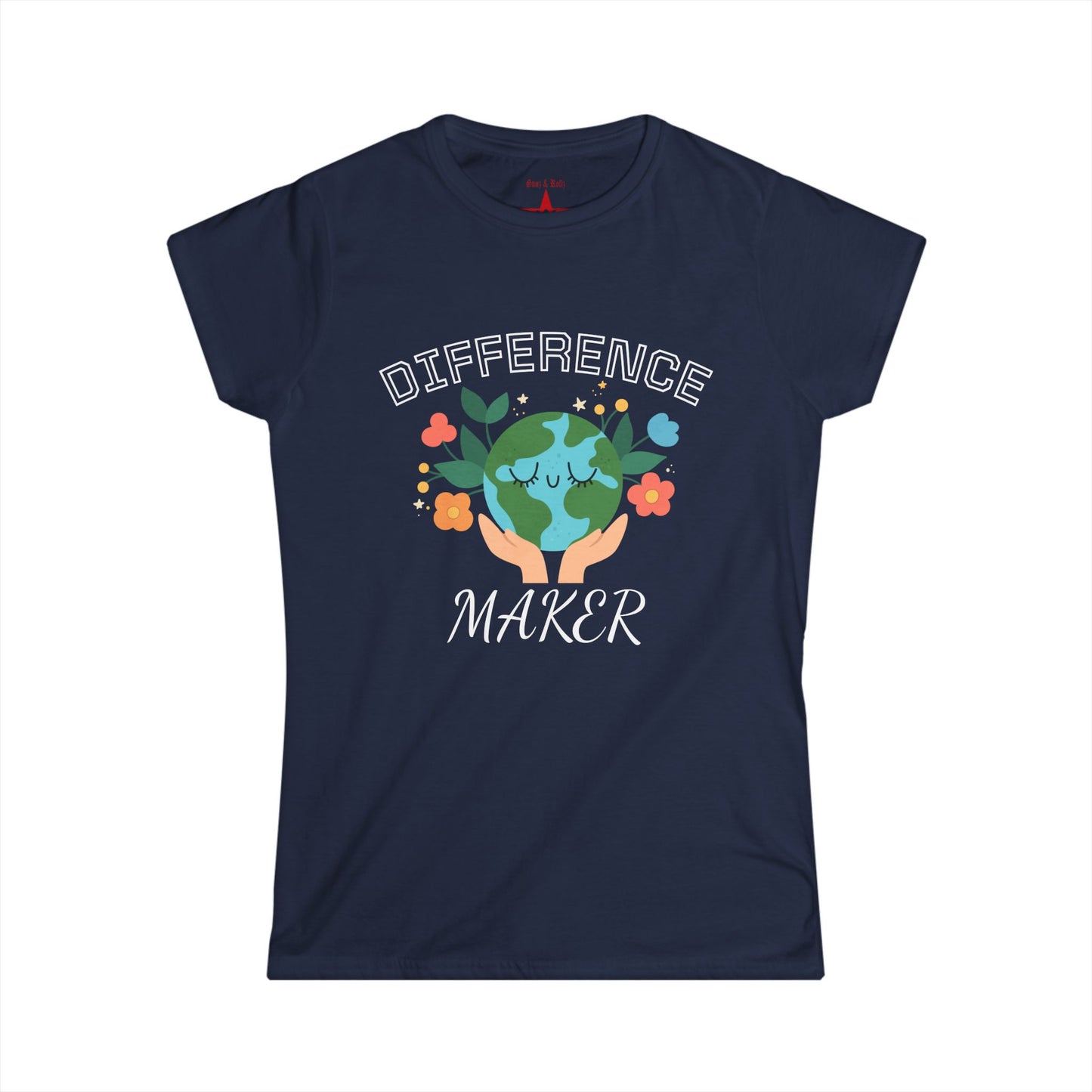 Eco-Friendly Difference Maker Tee | Women's Softstyle T-Shirt, Gifts for Earth Lovers, Sustainable Fashion, Environmental Awareness