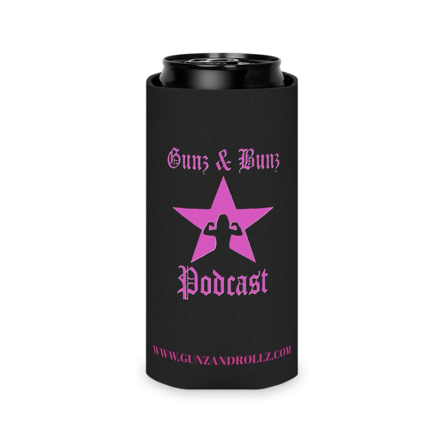 Gunz & Bunz Podcast Can Cooler – Stylish Beverage Insulator for Fitness Fans | Vibrant Drink Sleeve for Parties & Outdoor Events