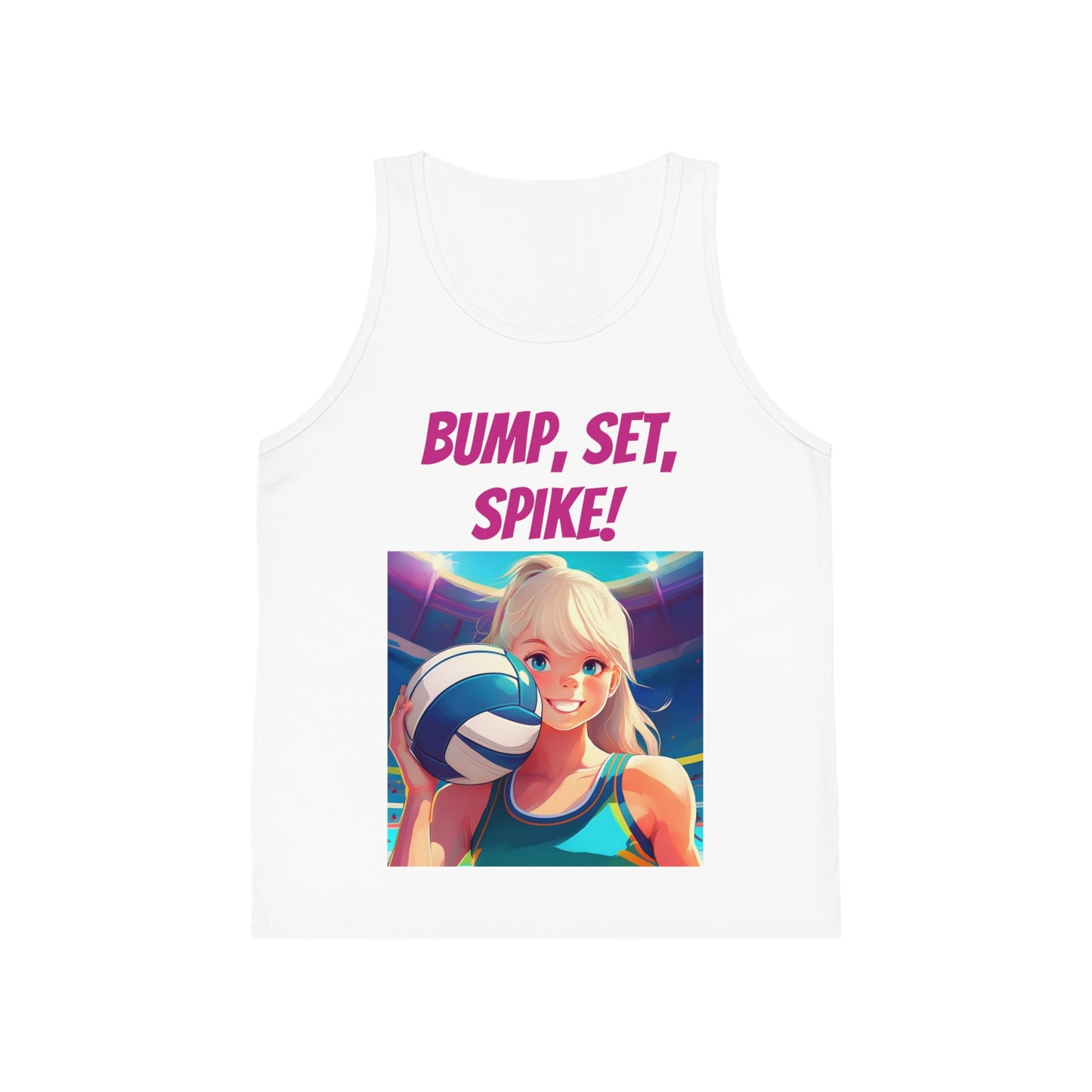 Kid's Jersey Tank Top - Bump, Set, Spike! Volleyball Design