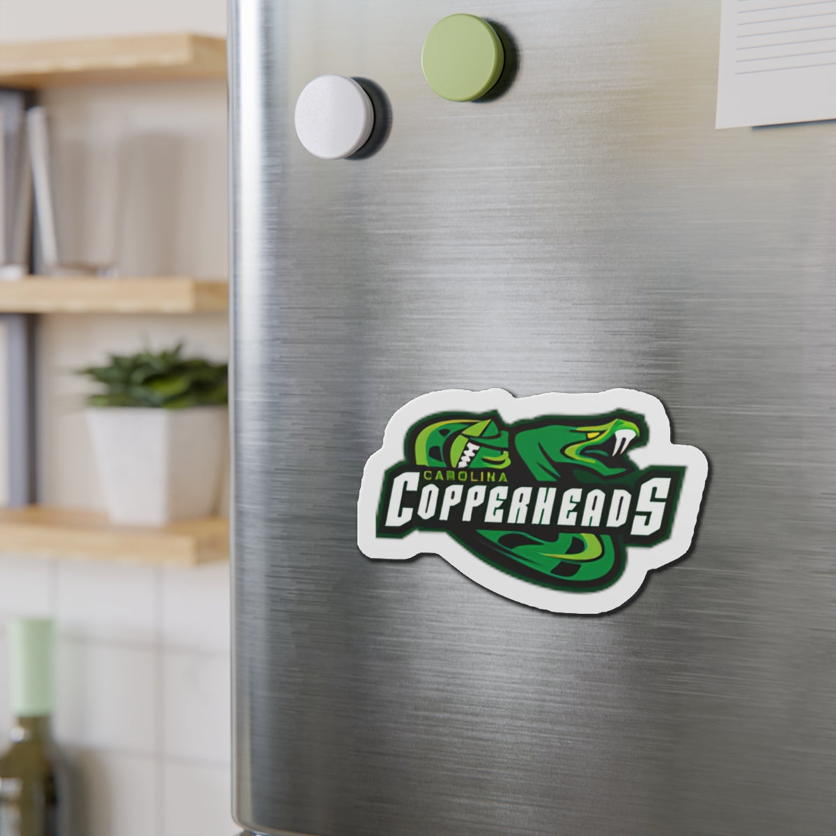 Custom Die-Cut Sports Magnets, Carolina Copperheads Team Spirit Magnet, Refrigerator Magnet, Unique Gift for Sports Fans, Football Decor