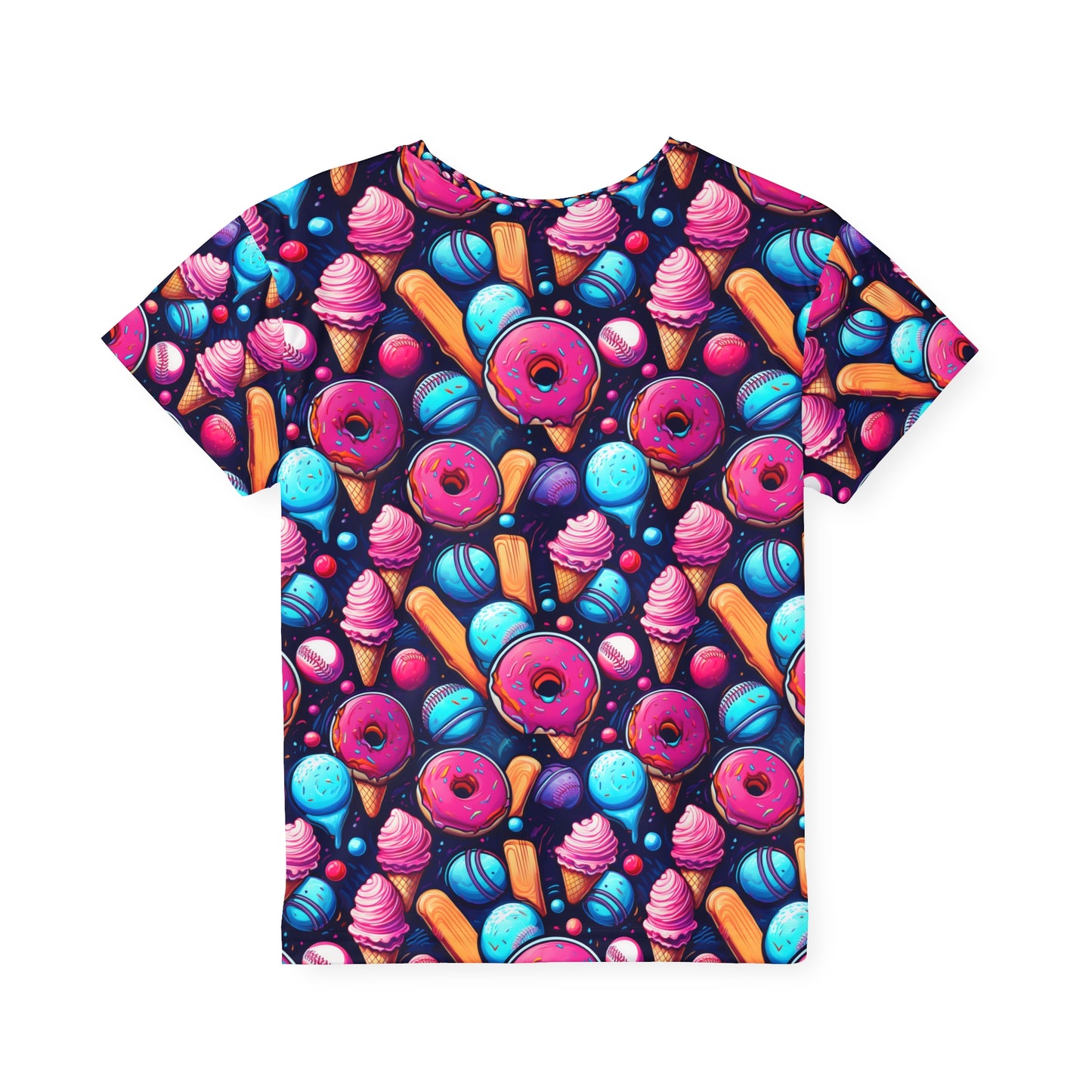 Kids Ice Cream Sports Jersey – Fun & Colorful Active Tee for Boys & Girls | Cool Birthday or Sports Gift