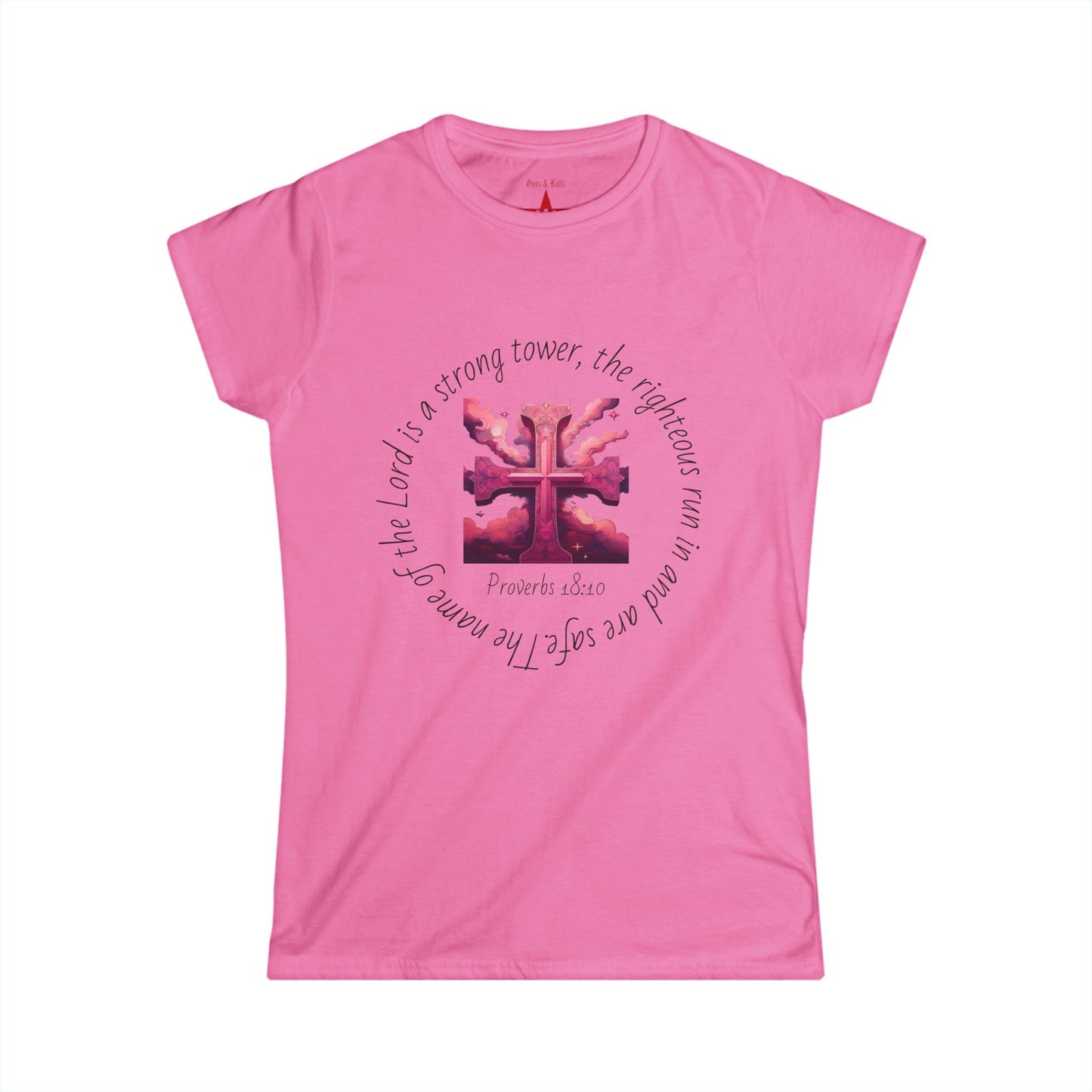 Jesus Cross Women’s Christian Tee – Faith-Inspired Softstyle Shirt, Stylish Gift for Believers