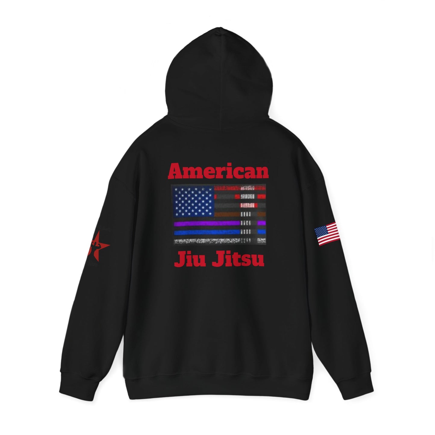 American Jiu Jitsu Unisex Hoodie – Patriotic Flag Sweatshirt for Everyday Comfort