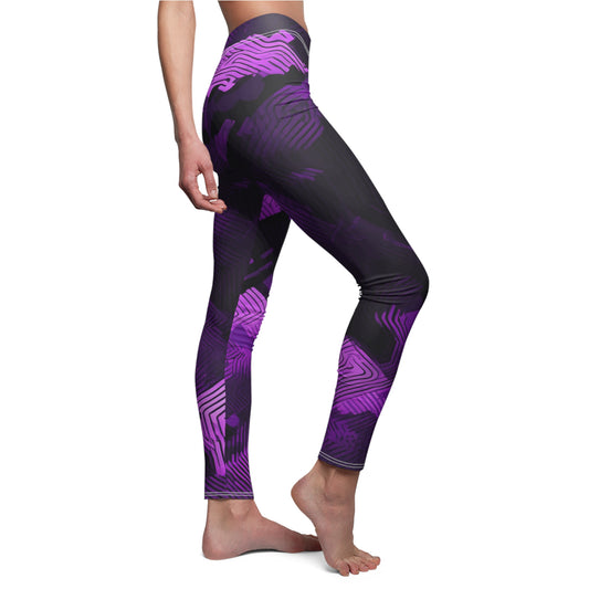 Vibrant Purple Leggings for Women – Soft Suede Casual Activewear | Skinny Fit Yoga & Lounge Pants