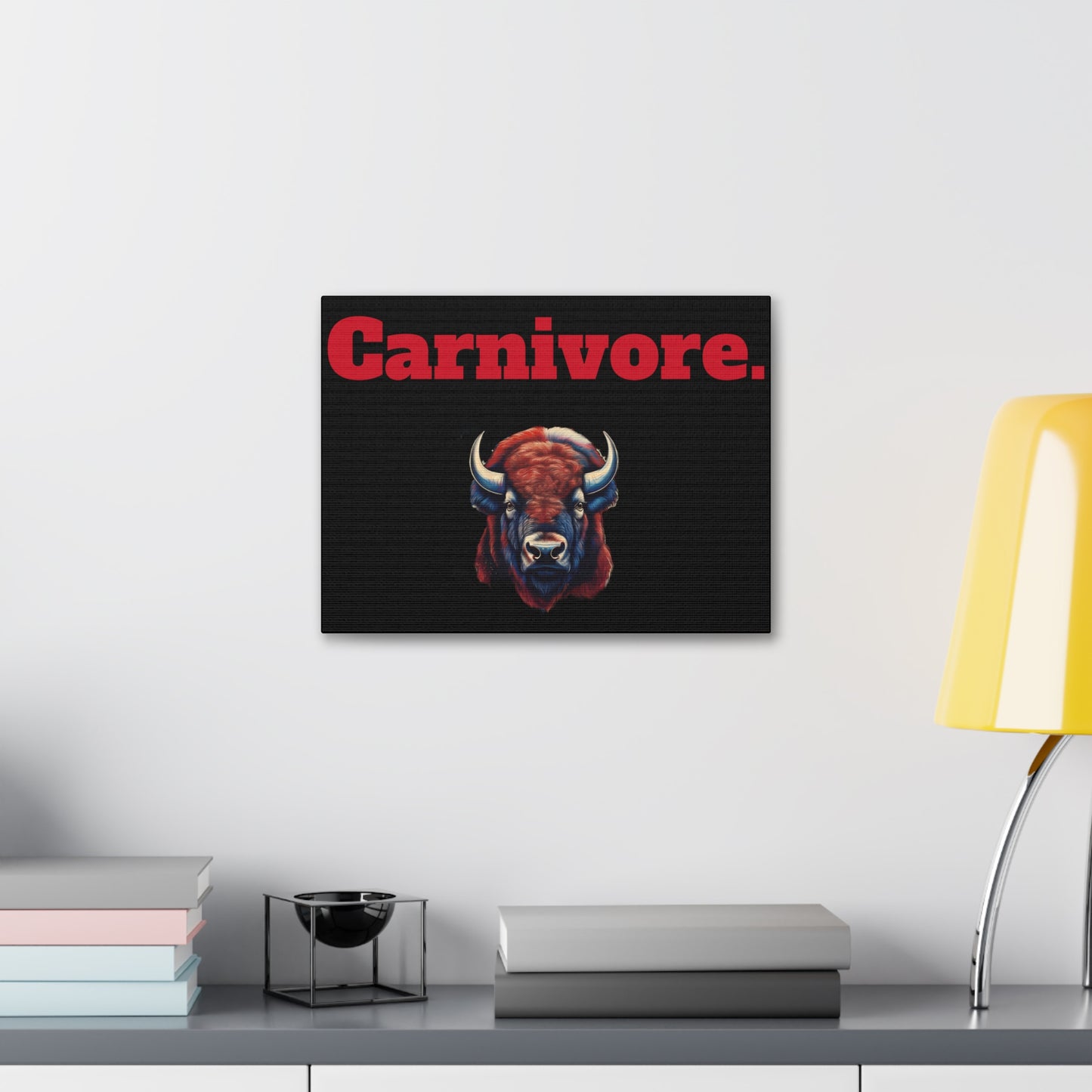 Carnivore Wall Art Canvas – Bold Bison Design for Meat Lovers | Unique Home & Man Cave Decor