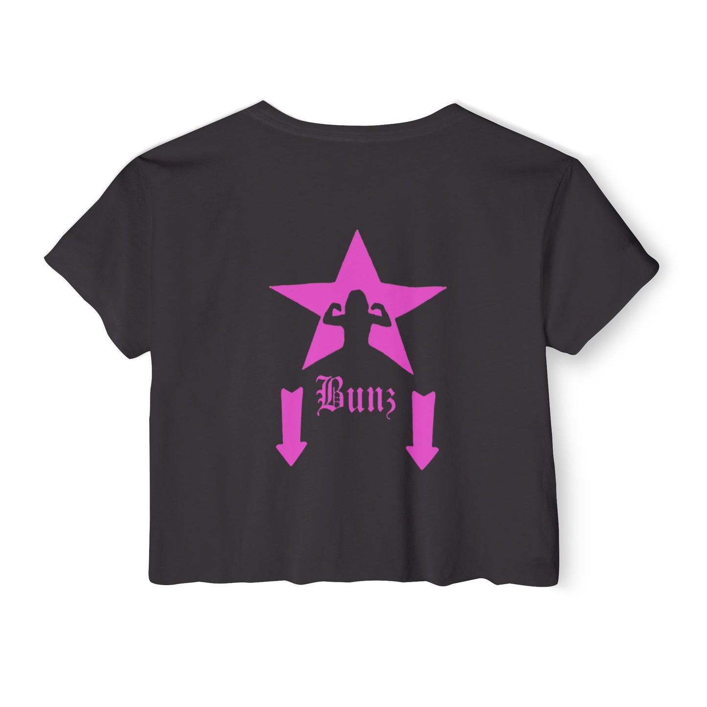 Women’s Pink Star Festival Crop Top – Trendy Music Lover’s Shirt | Stylish Summer Concert & Party Tee