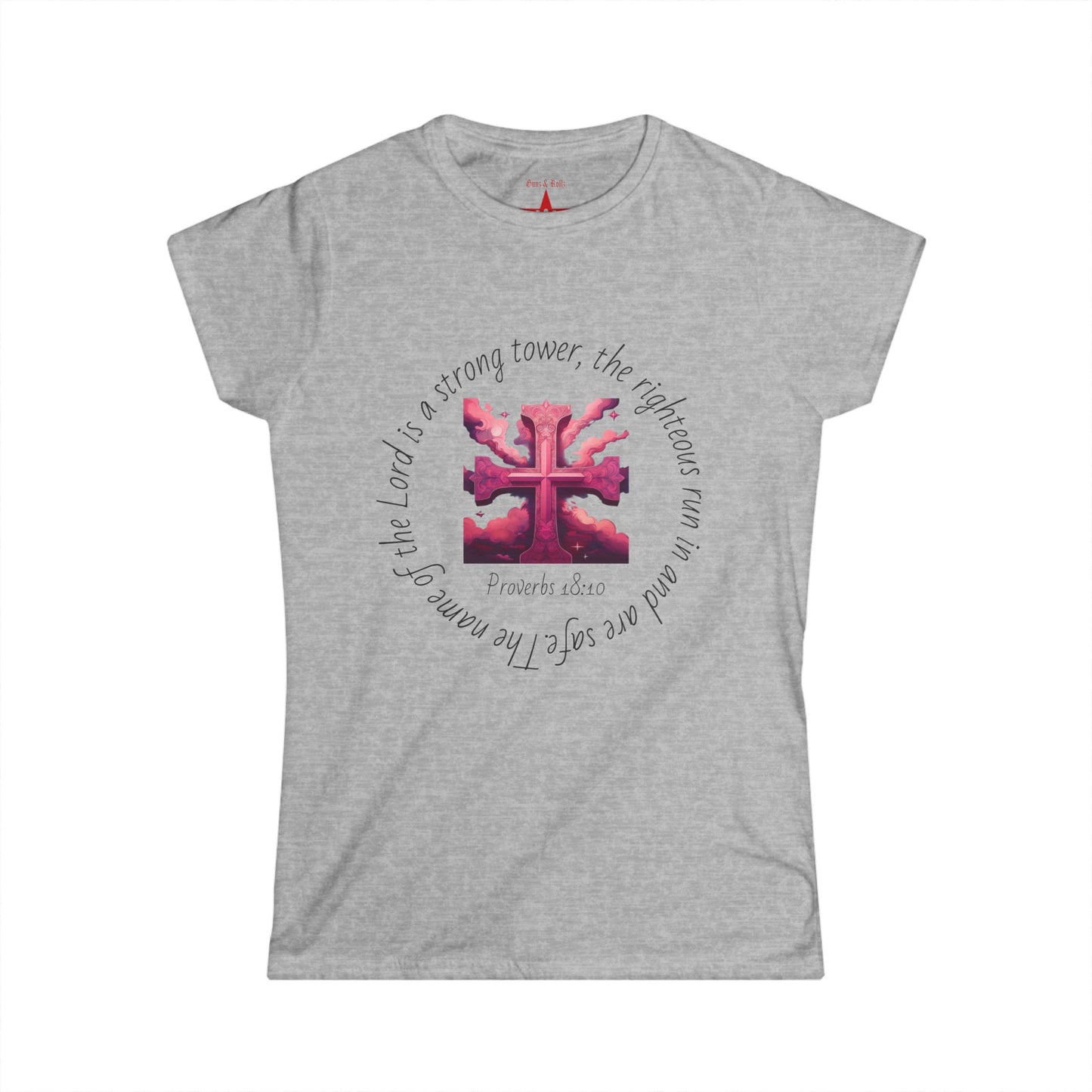 Jesus Cross Women’s Christian Tee – Faith-Inspired Softstyle Shirt, Stylish Gift for Believers