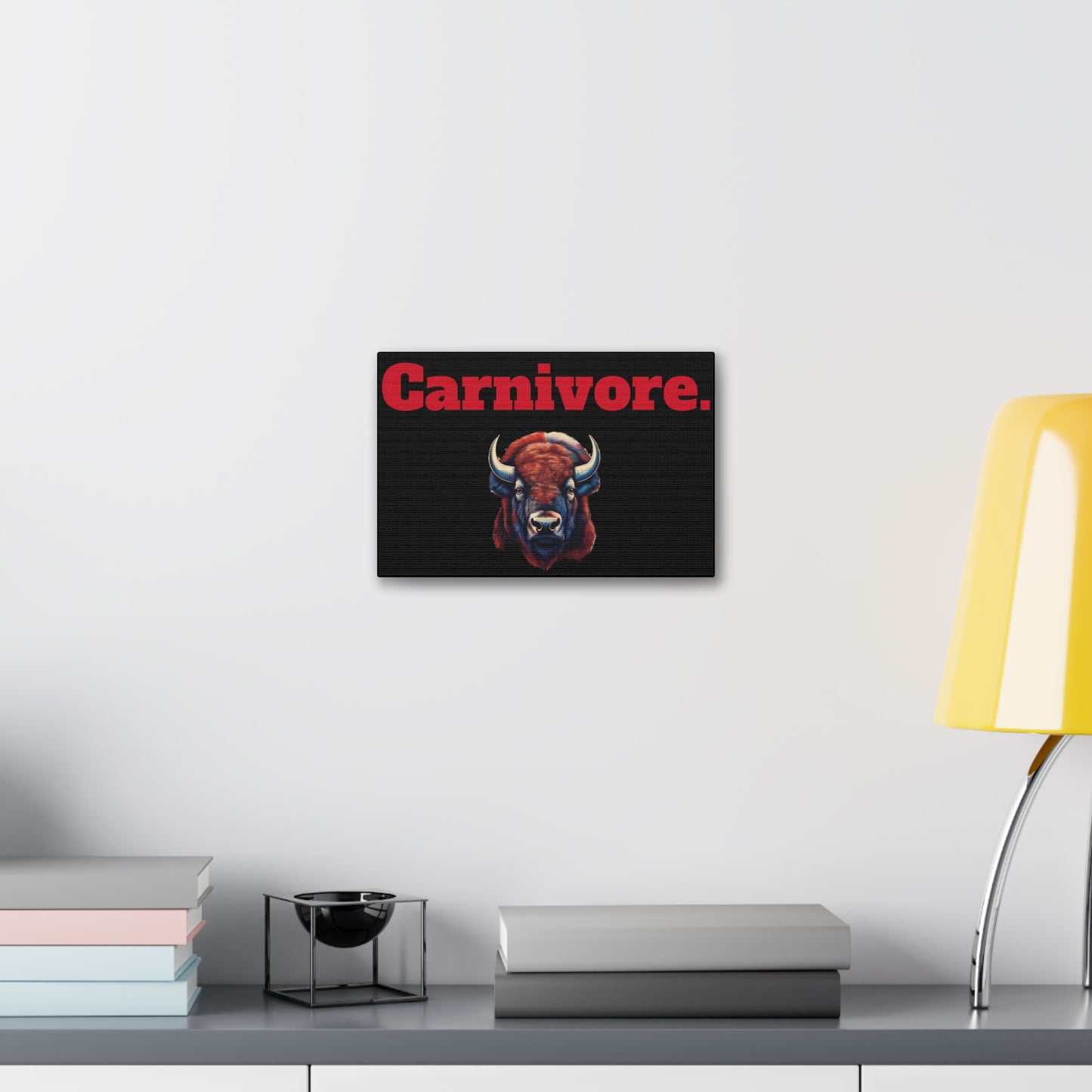 Carnivore Wall Art Canvas – Bold Bison Design for Meat Lovers | Unique Home & Man Cave Decor
