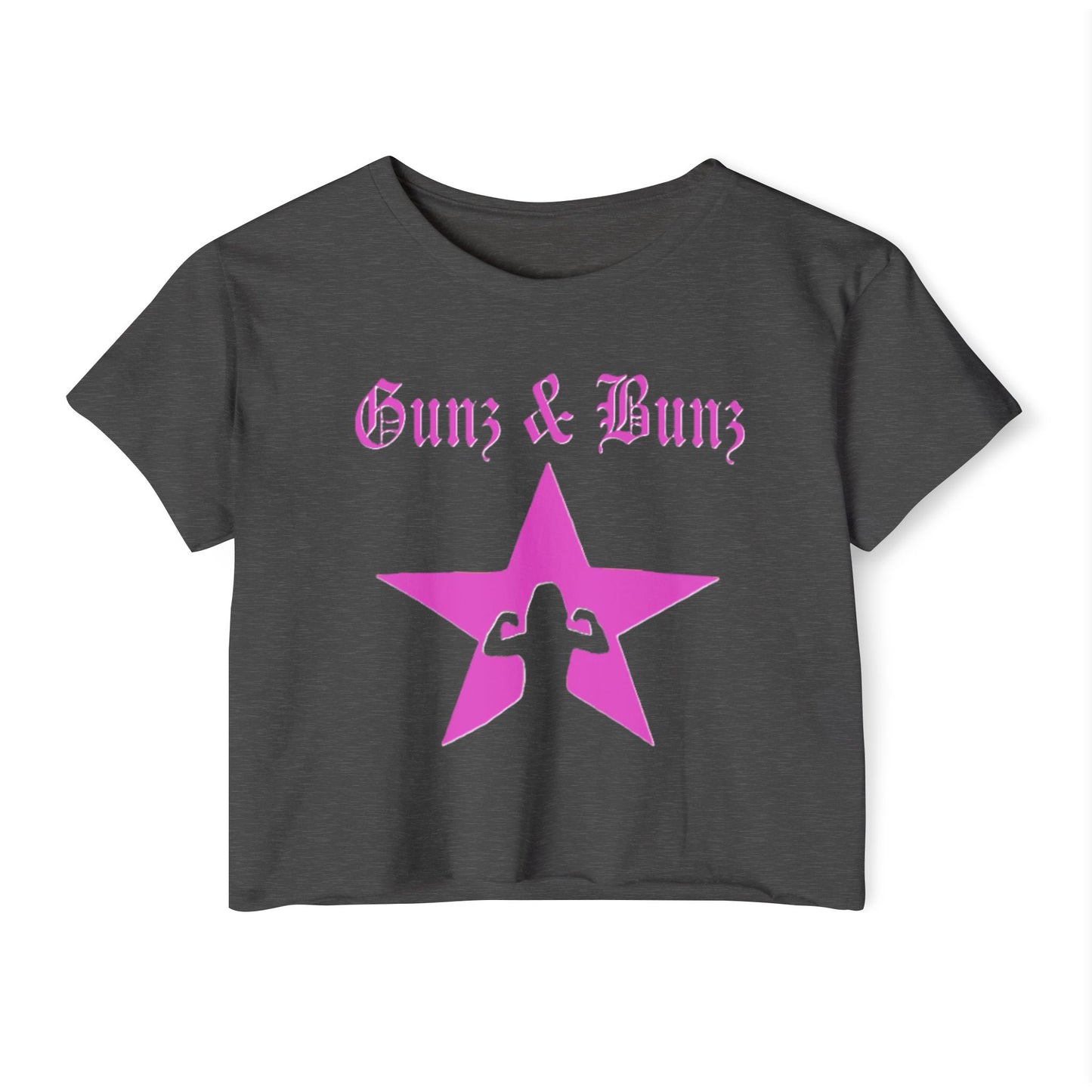 Gunz & Buns Festival Crop Top - Stylish Women’s Statement Tee for Music Festivals & Summer Outings