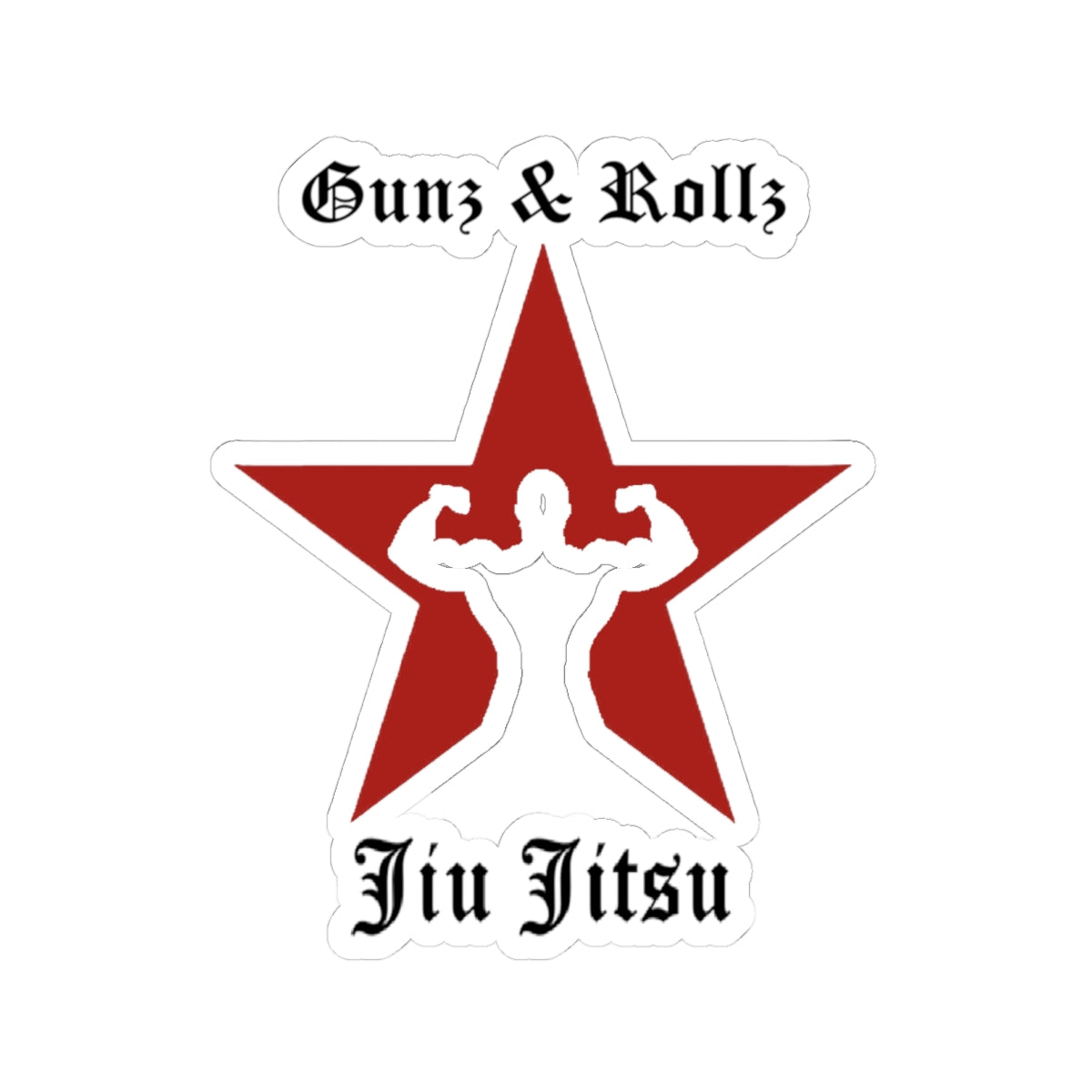 Gunz & Rollz Jiu Jitsu Kiss-Cut Stickers – Motivational Martial Arts Decals | Durable Laptop, Water Bottle & Gear Decor