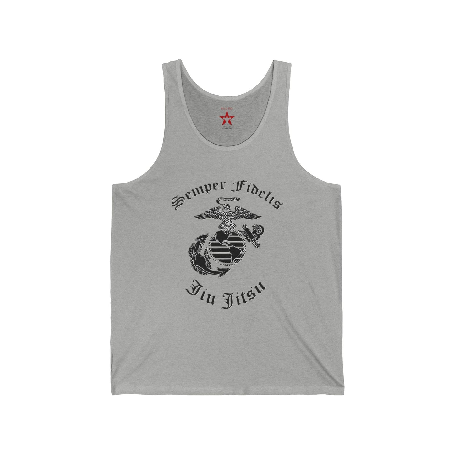 Semper Fidelis Jiu Jitsu Unisex Jersey Tank – Marine BJJ Training Shirt | Lightweight Summer Muscle Tee for Martial Arts Enthusiasts