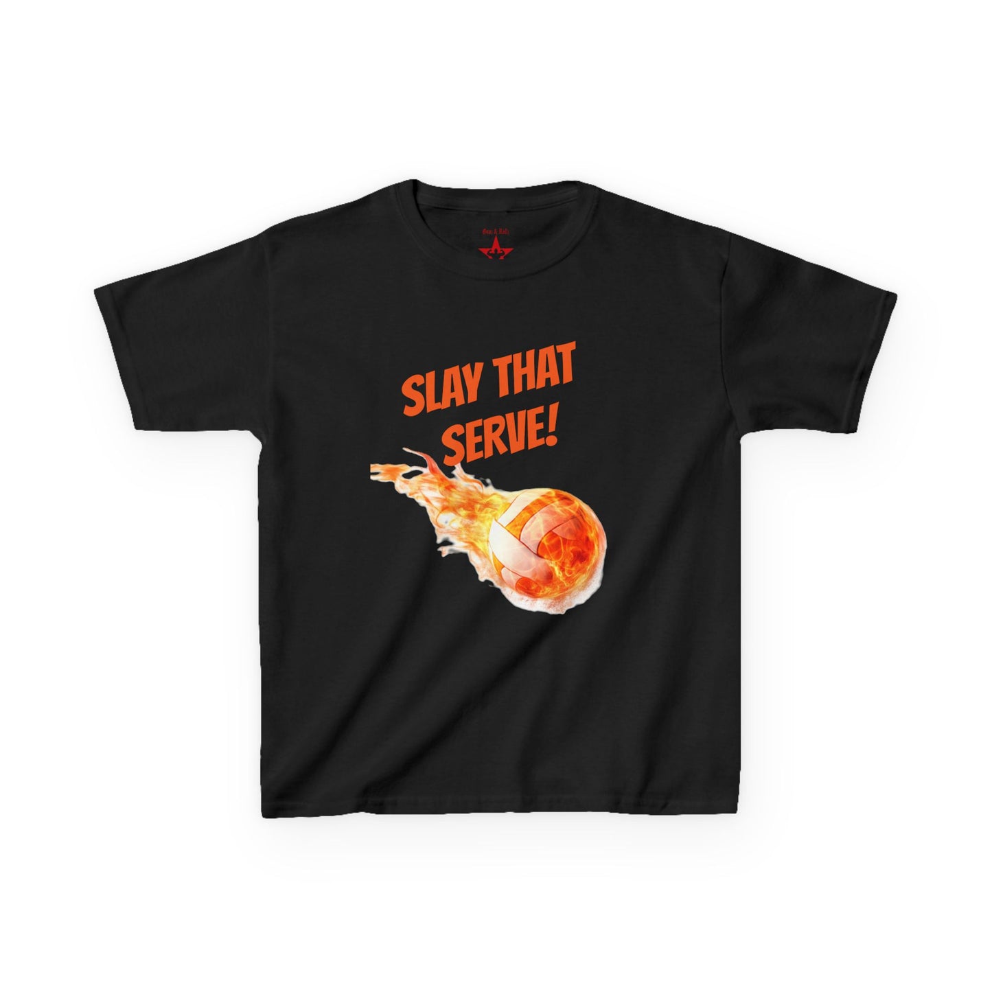 Kids Volleyball T-Shirt – “Slay That Serve!” Motivational Sports Tee for Young Athletes & Volleyball Fans