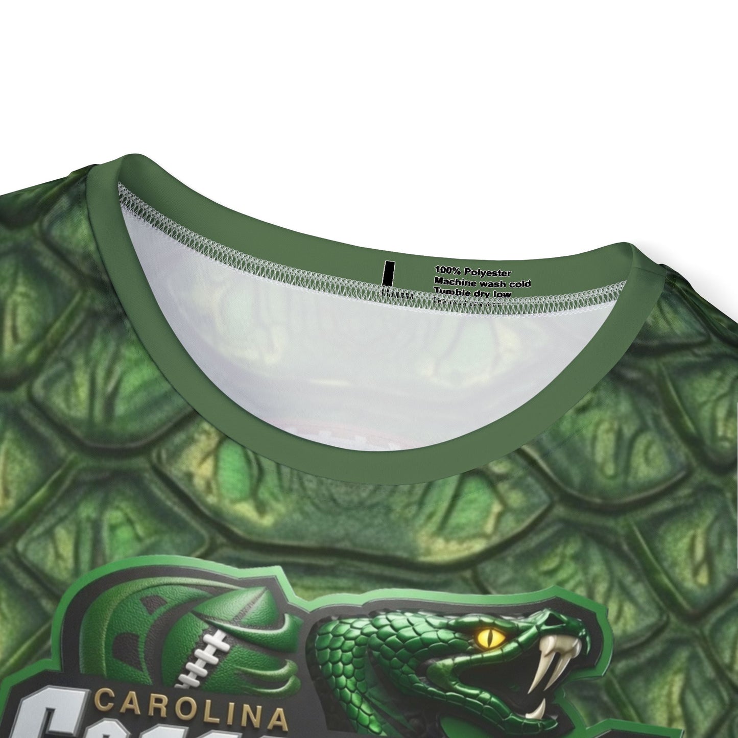 Copperheads Football Jersey – Green Snake-Scale “Fangs Out” Athletic Tee