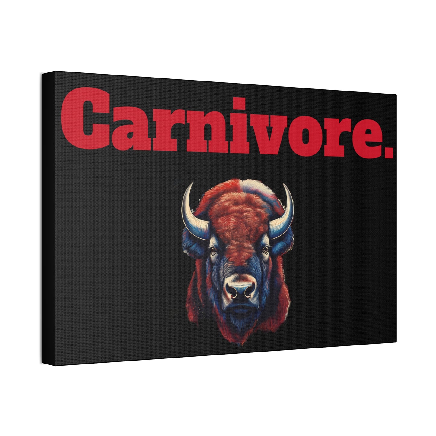 Carnivore Wall Art Canvas – Bold Bison Design for Meat Lovers | Unique Home & Man Cave Decor