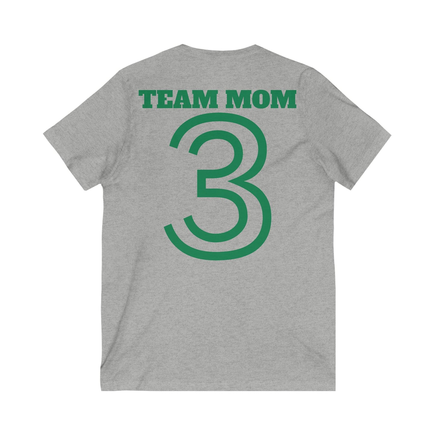 Football Team Mom V-Neck Tee, Supportive T-Shirt, Unisex Sportswear, Game Day Shirt, Personalized Fan Apparel