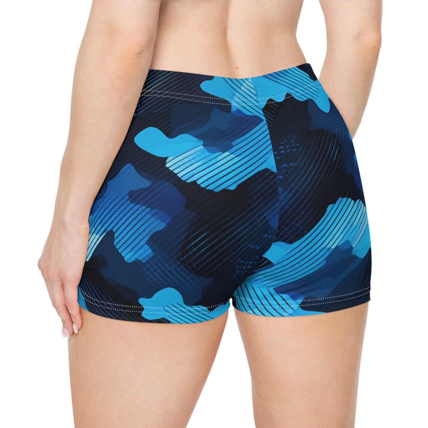 Ocean Wave Women's Shorts, Beachwear, Summer Style, Athletic Shorts, Casual Wear, Vacation Outfit