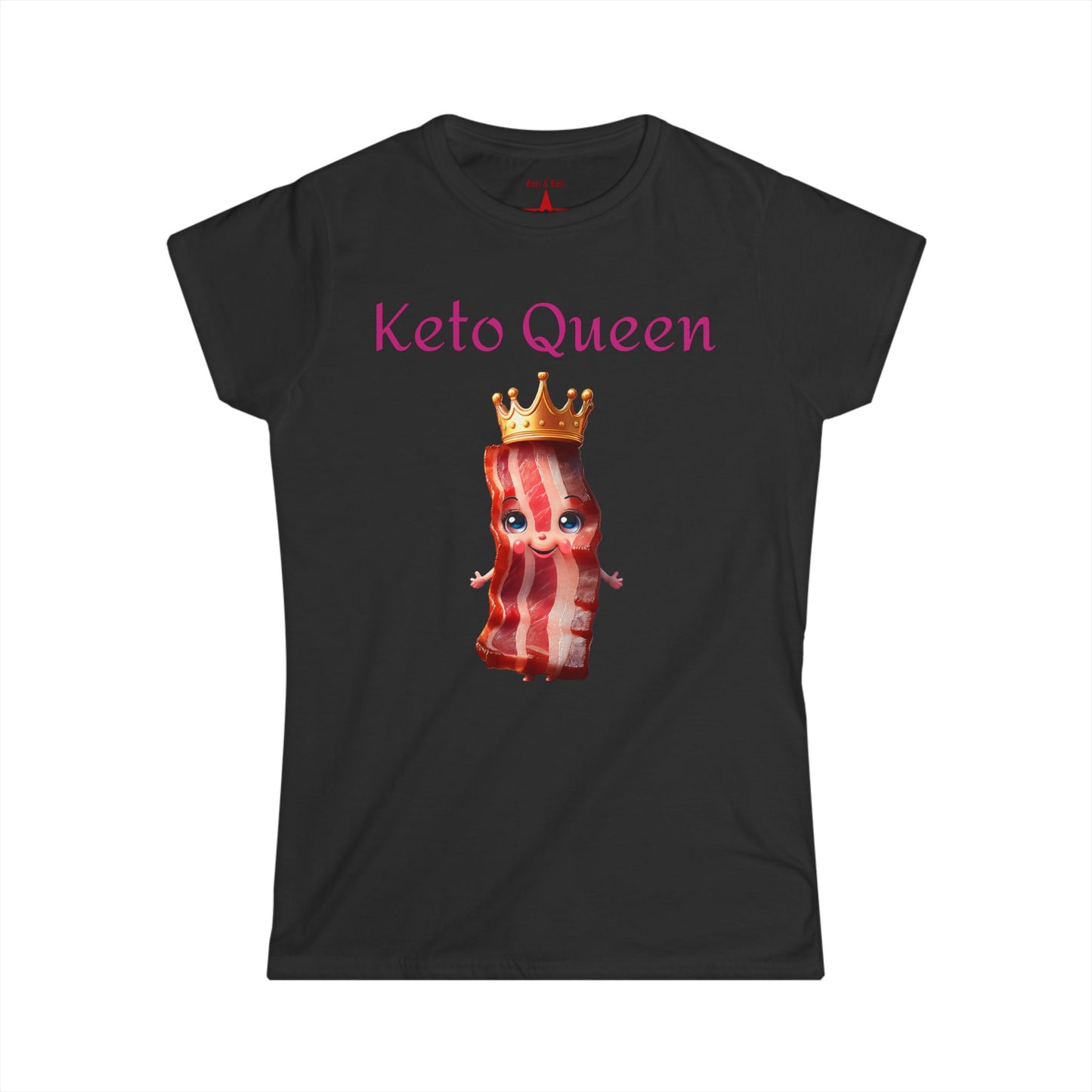 Keto Queen Women’s Softstyle Tee – Fun Low Carb Diet Shirt for Food Lovers & Keto Enthusiasts