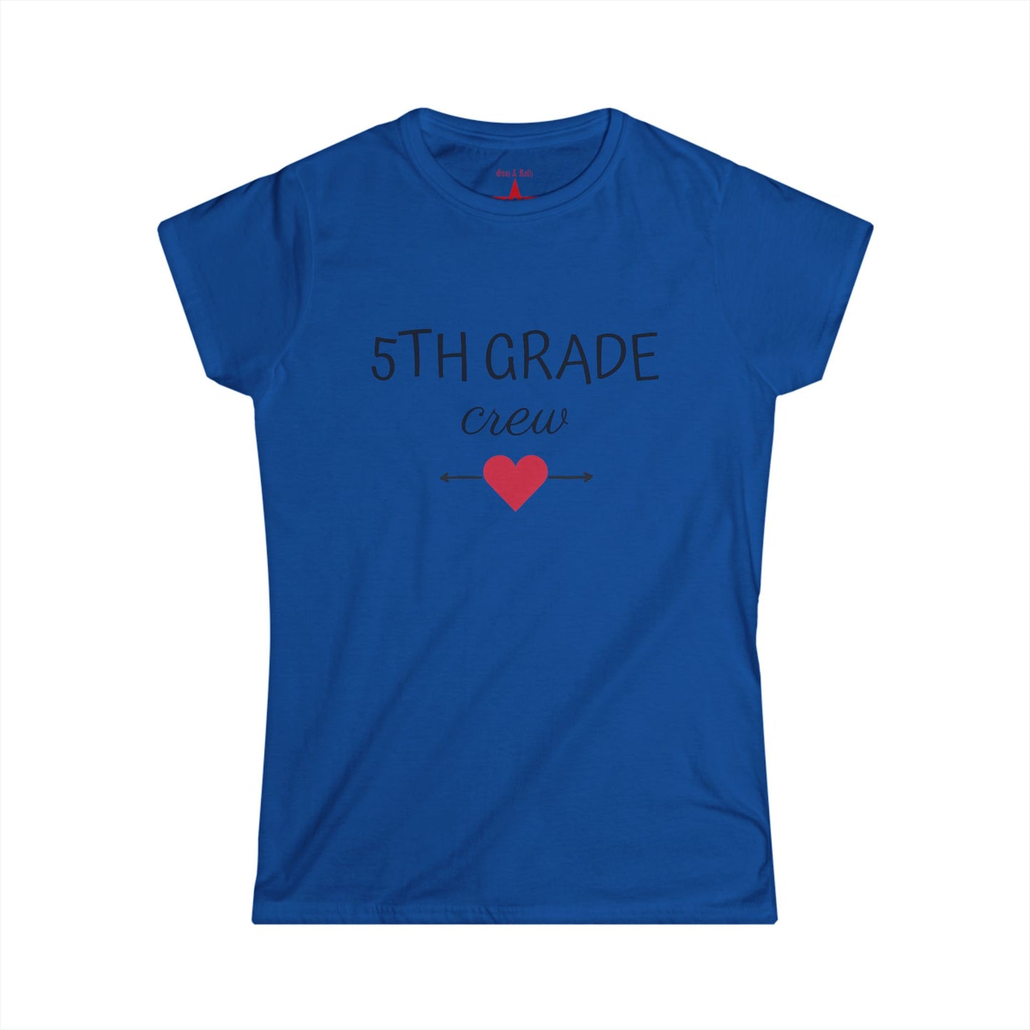 5th Grade Crew Women's Tee, Softstyle T-Shirt, Teacher Gift, Back to School Shirt, Class Reunion Apparel, Student Tribute Top