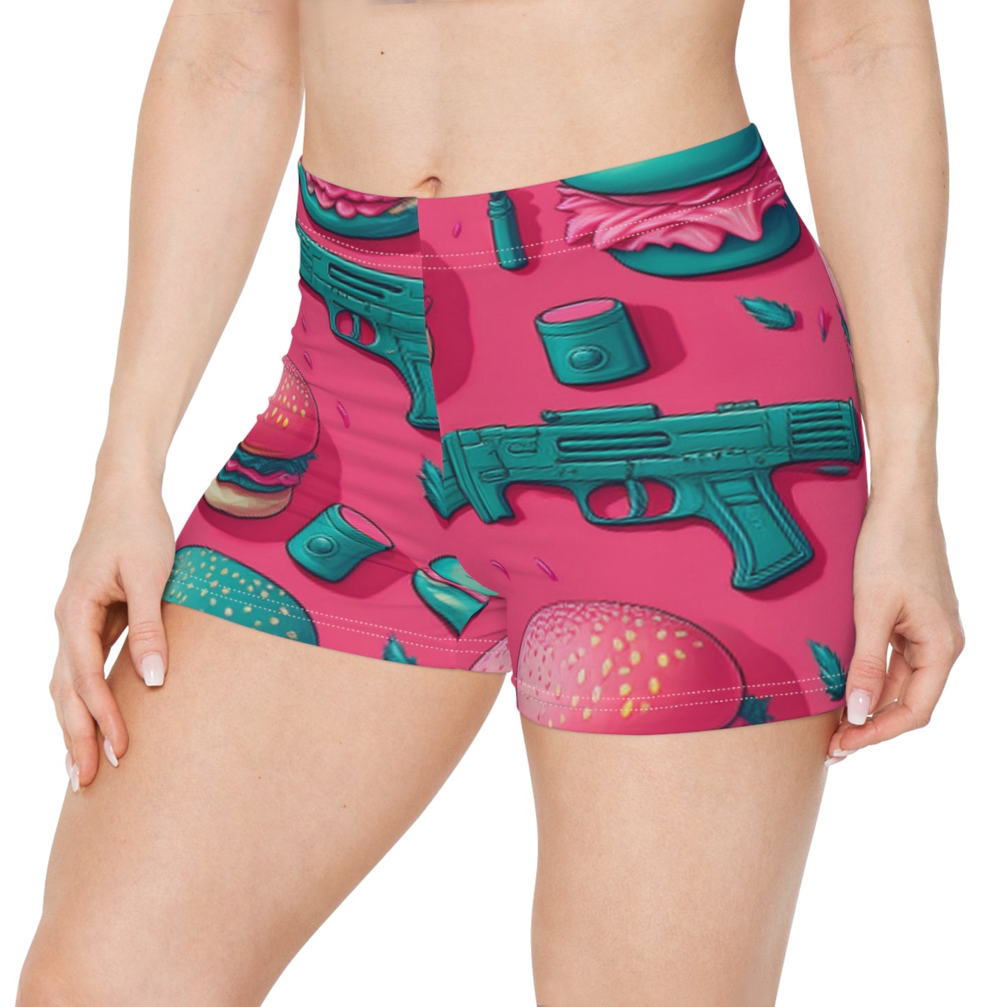 Stand Out in Style with Our Fun & Quirky Women’s Shorts – Gunz & Bunz Print!