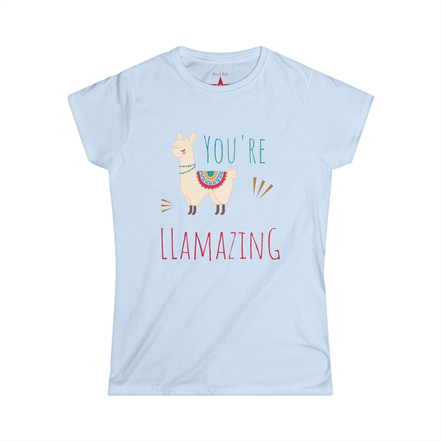 You're Llamazing Women's Tee, Cute Animal Graphic Shirt, Funny Gift for Her, Casual Clothing, Birthday Present, Llama Lover Tee