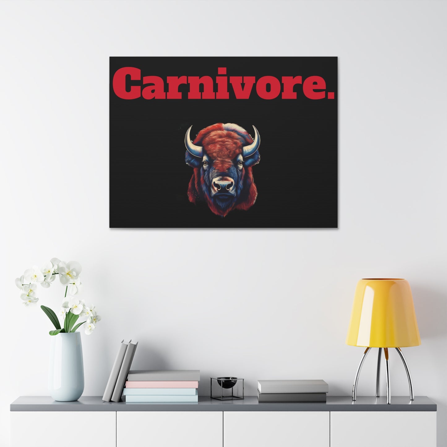 Carnivore Wall Art Canvas – Bold Bison Design for Meat Lovers | Unique Home & Man Cave Decor
