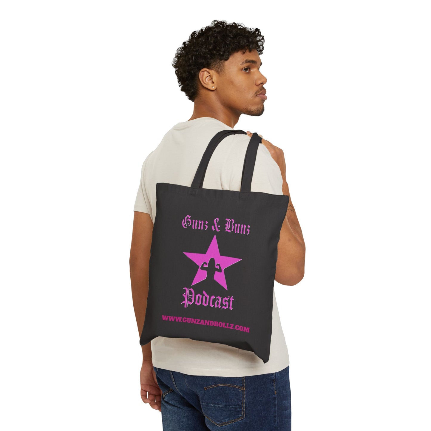 Gunz & Bunz Podcast Cotton Canvas Tote Bag - Stylish, Durable, Perfect for Fitness Enthusiasts