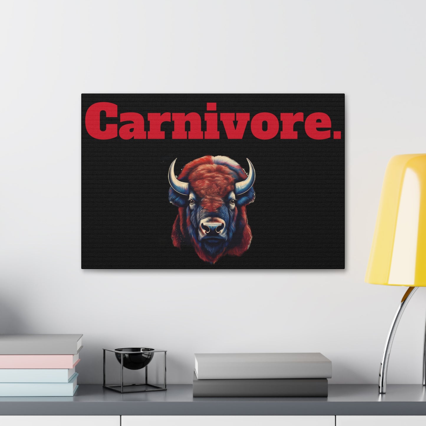 Carnivore Wall Art Canvas – Bold Bison Design for Meat Lovers | Unique Home & Man Cave Decor