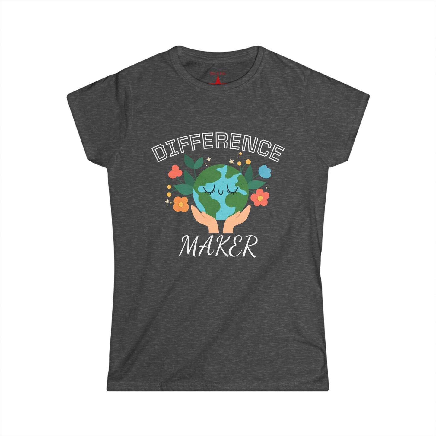 Eco-Friendly Difference Maker Tee | Women's Softstyle T-Shirt, Gifts for Earth Lovers, Sustainable Fashion, Environmental Awareness
