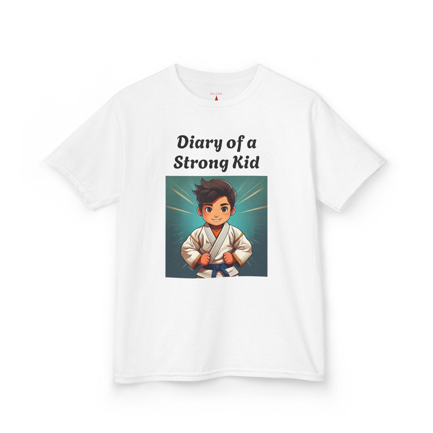 Kids Motivational Tee - Diary of a Strong Kid | No Wimps Around Here!