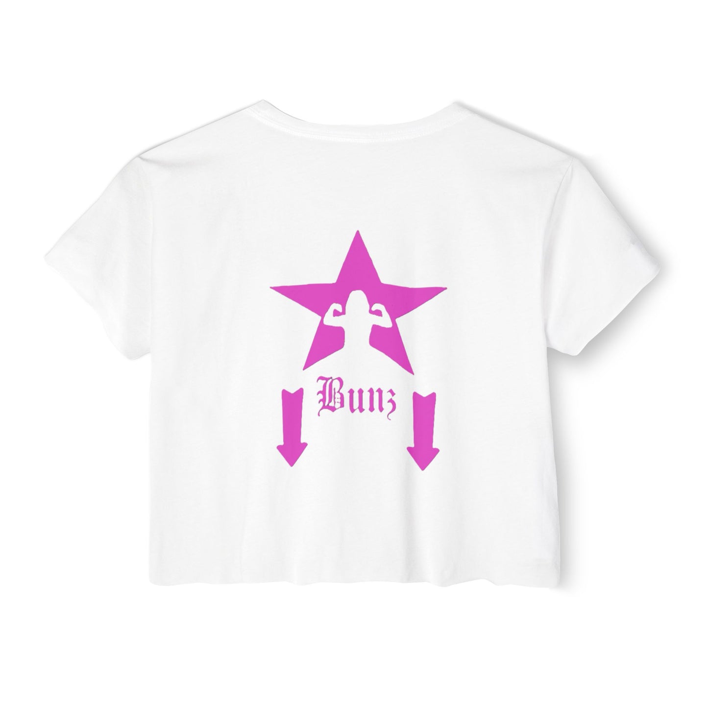 Women’s Pink Star Festival Crop Top – Trendy Music Lover’s Shirt | Stylish Summer Concert & Party Tee