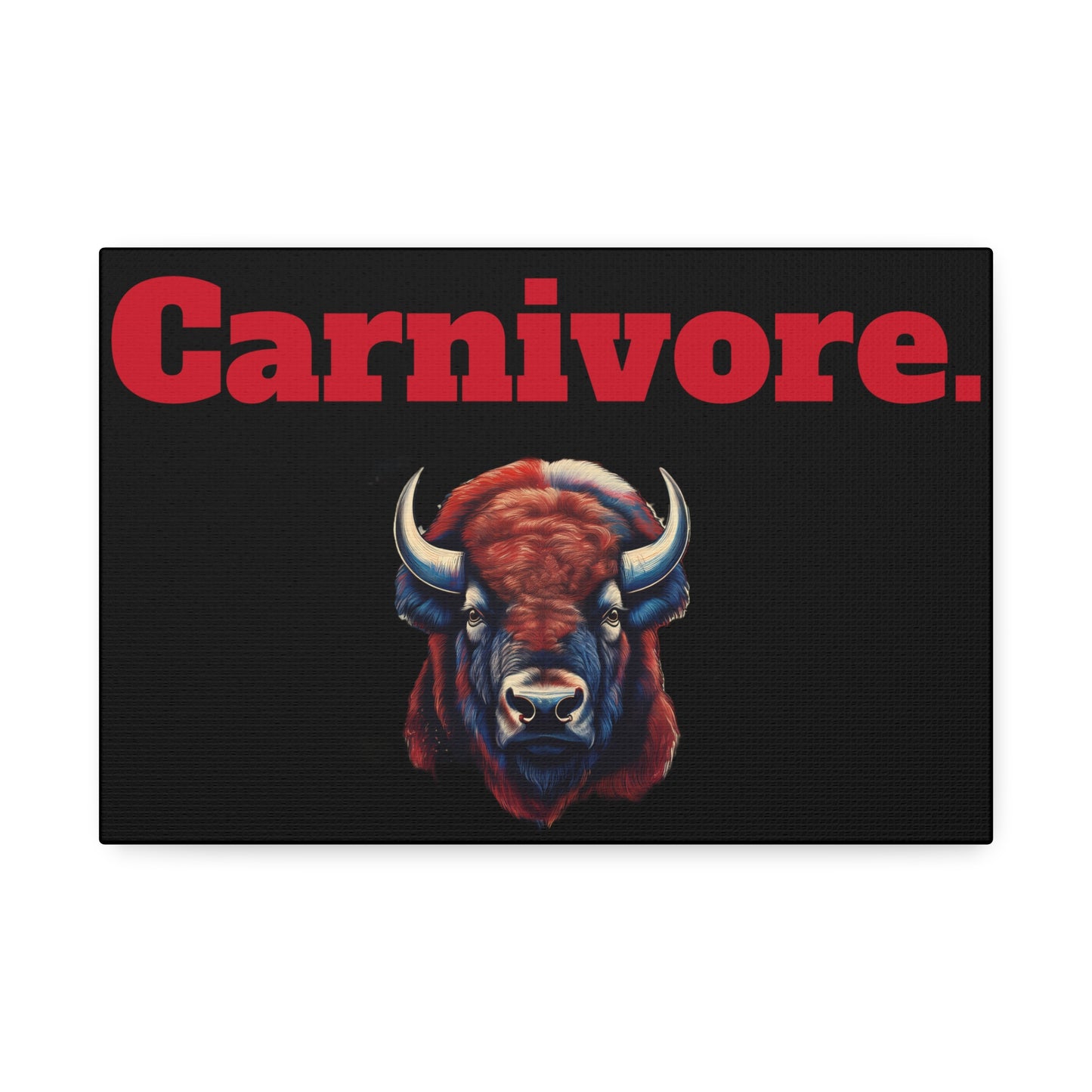 Carnivore Wall Art Canvas – Bold Bison Design for Meat Lovers | Unique Home & Man Cave Decor