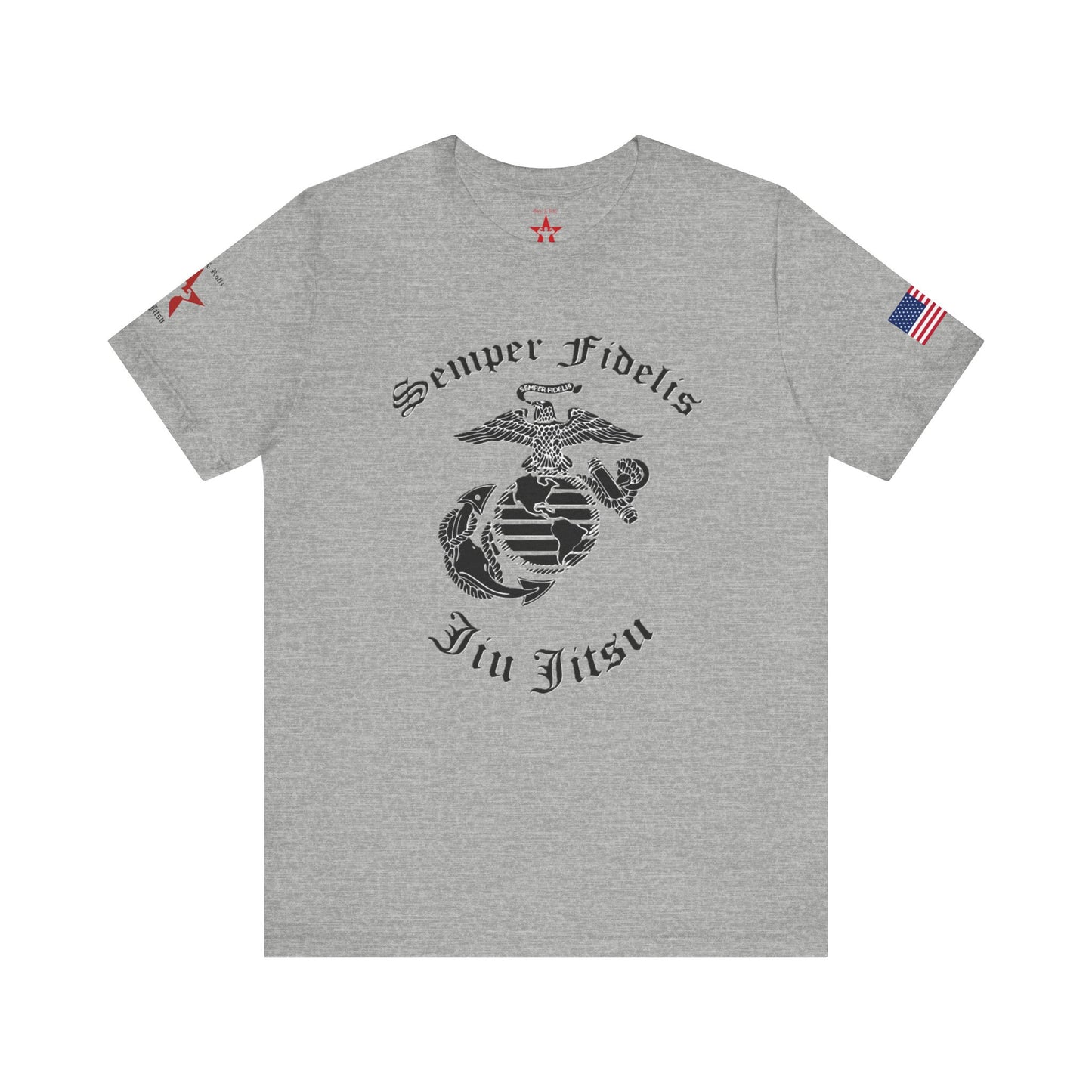 Semper Fidelis Jiu Jitsu Unisex Tee – Patriotic Short Sleeve Shirt | Comfortable BJJ & USMC Graphic T-Shirt