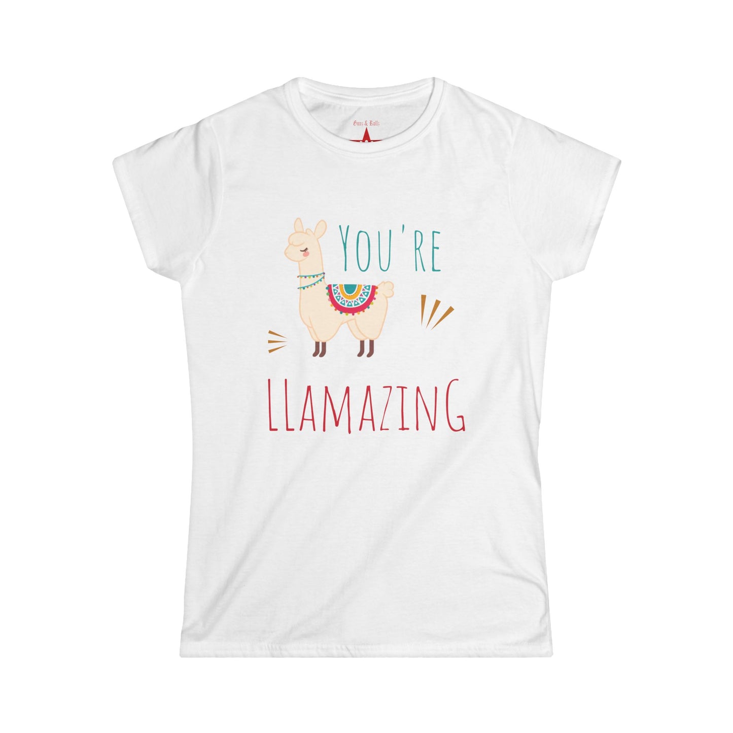 You're Llamazing Women's Tee, Cute Animal Graphic Shirt, Funny Gift for Her, Casual Clothing, Birthday Present, Llama Lover Tee