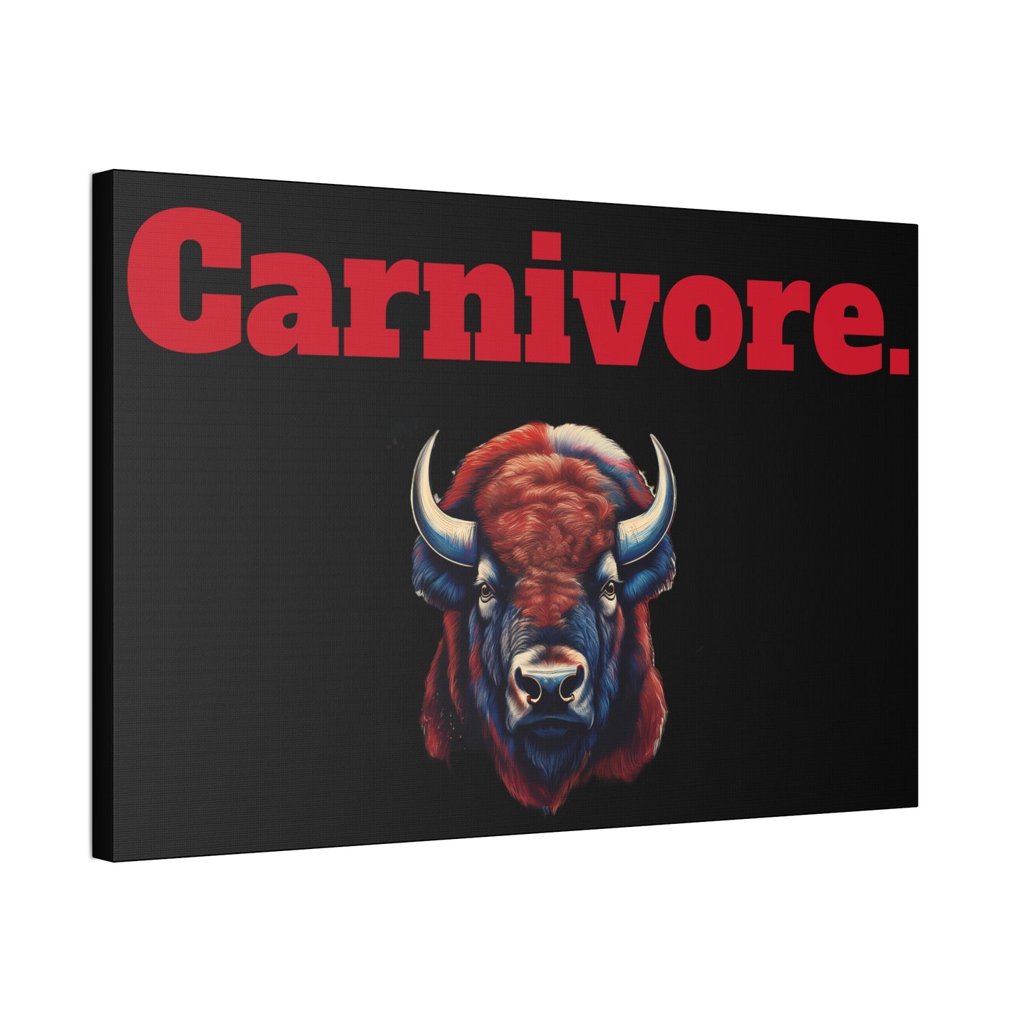 Carnivore Wall Art Canvas – Bold Bison Design for Meat Lovers | Unique Home & Man Cave Decor